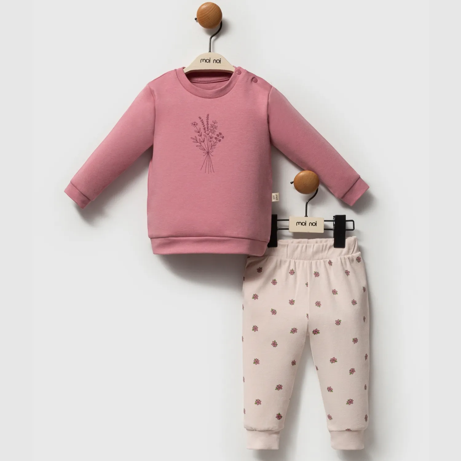 Moi Noi 2li Takım Flowers Mürdüm