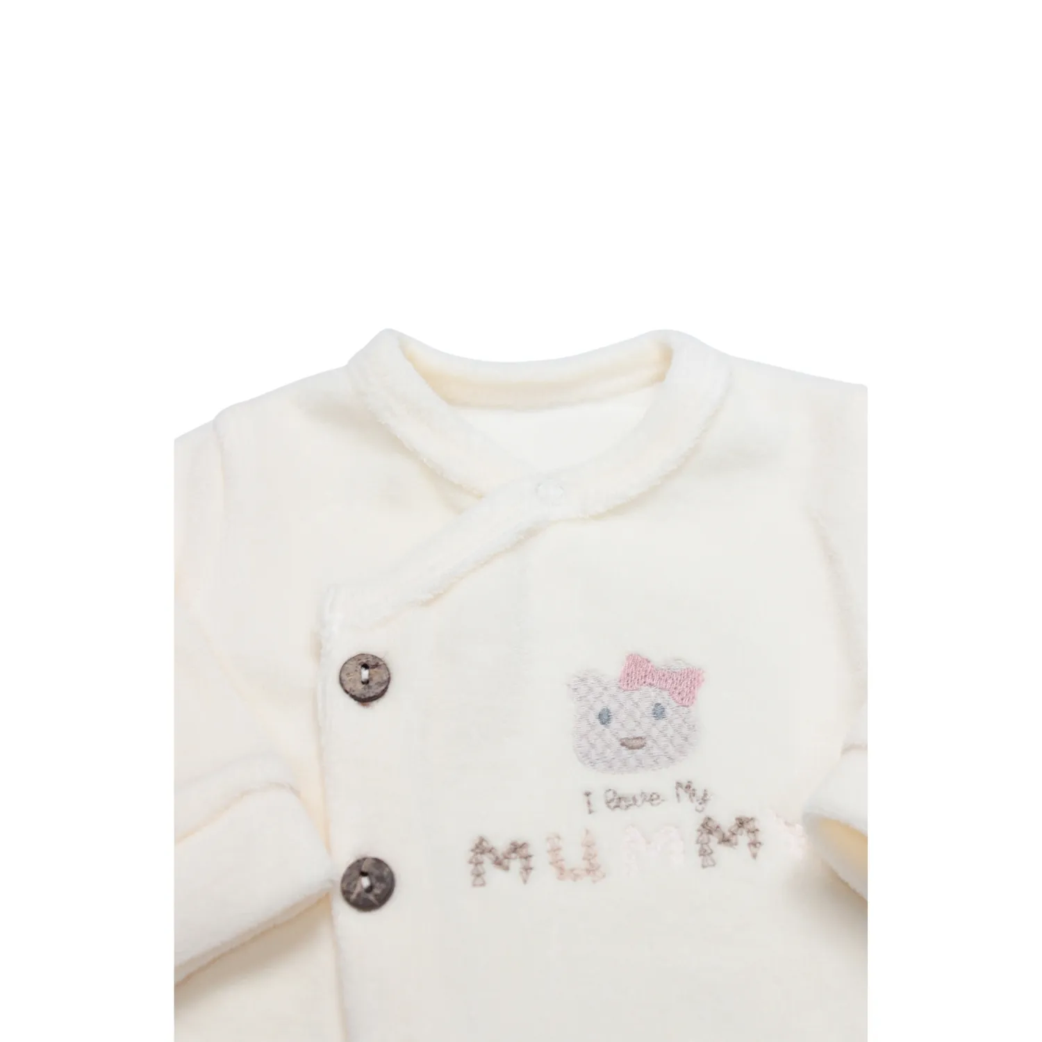 Bistyle Tulum Kadife I Love Mummy Ekru
