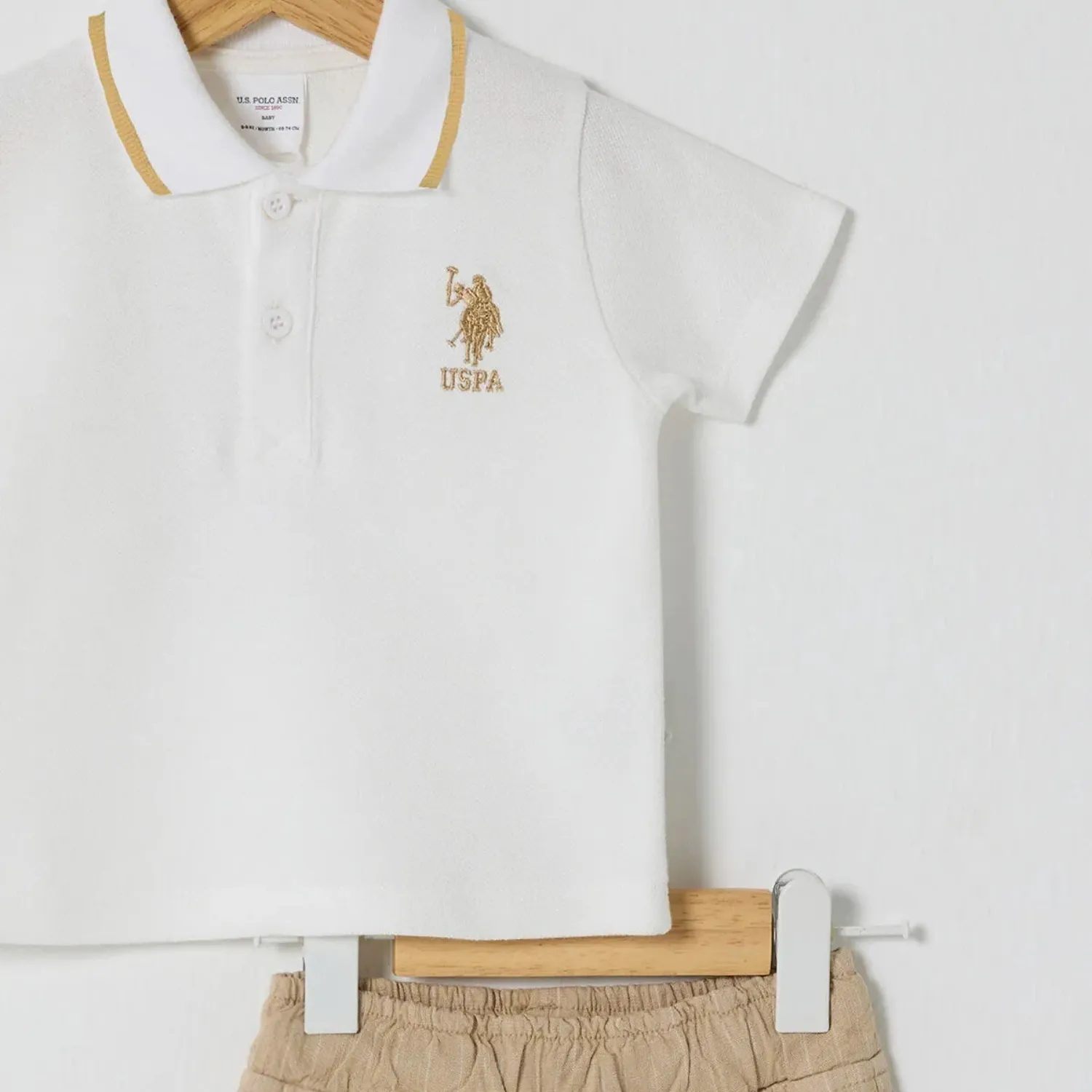 U.S. Polo 2li Takım T-Shirt Pike Beyaz - Bej