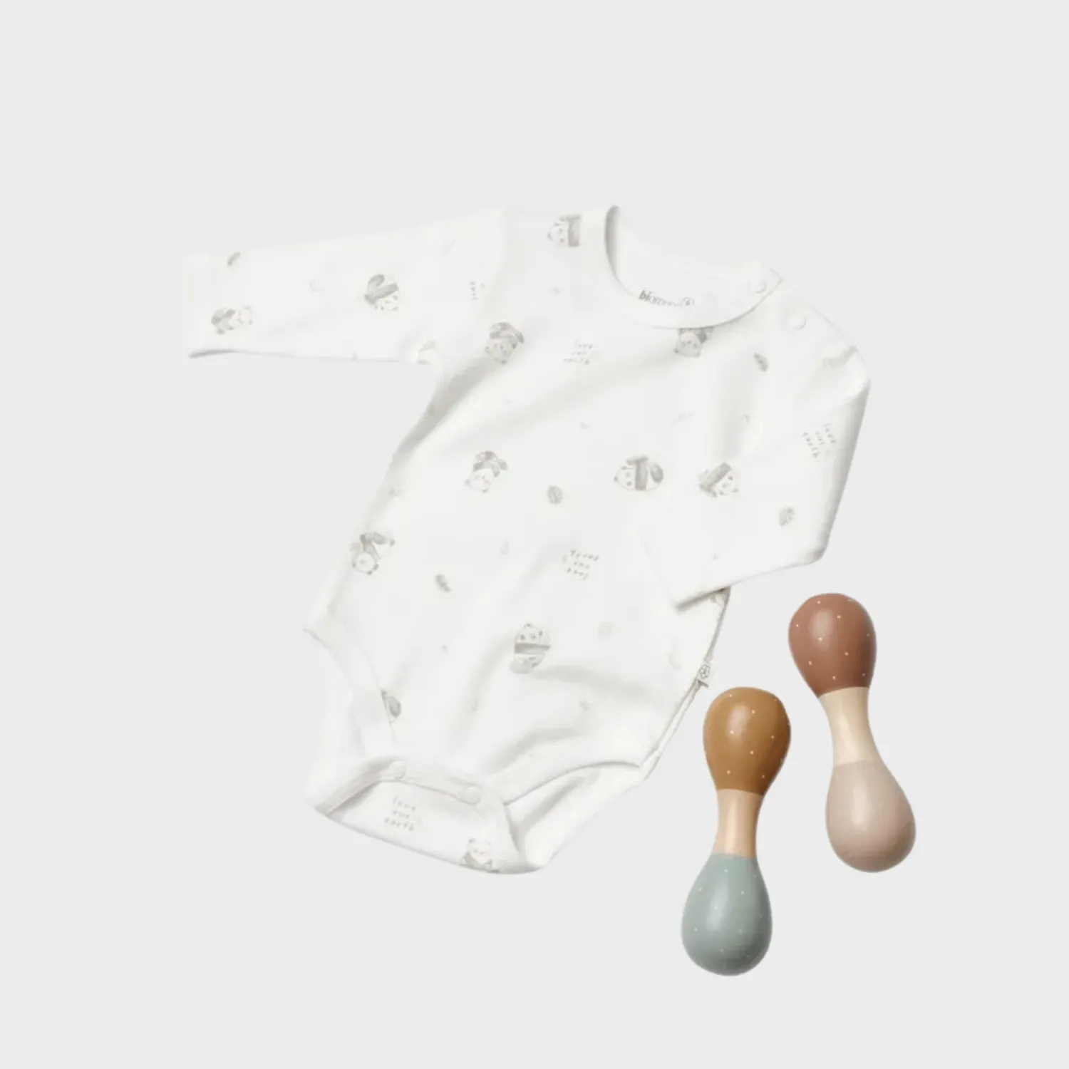Bibaby Organik Body Uzun Kol Love Our Earth Yeşil