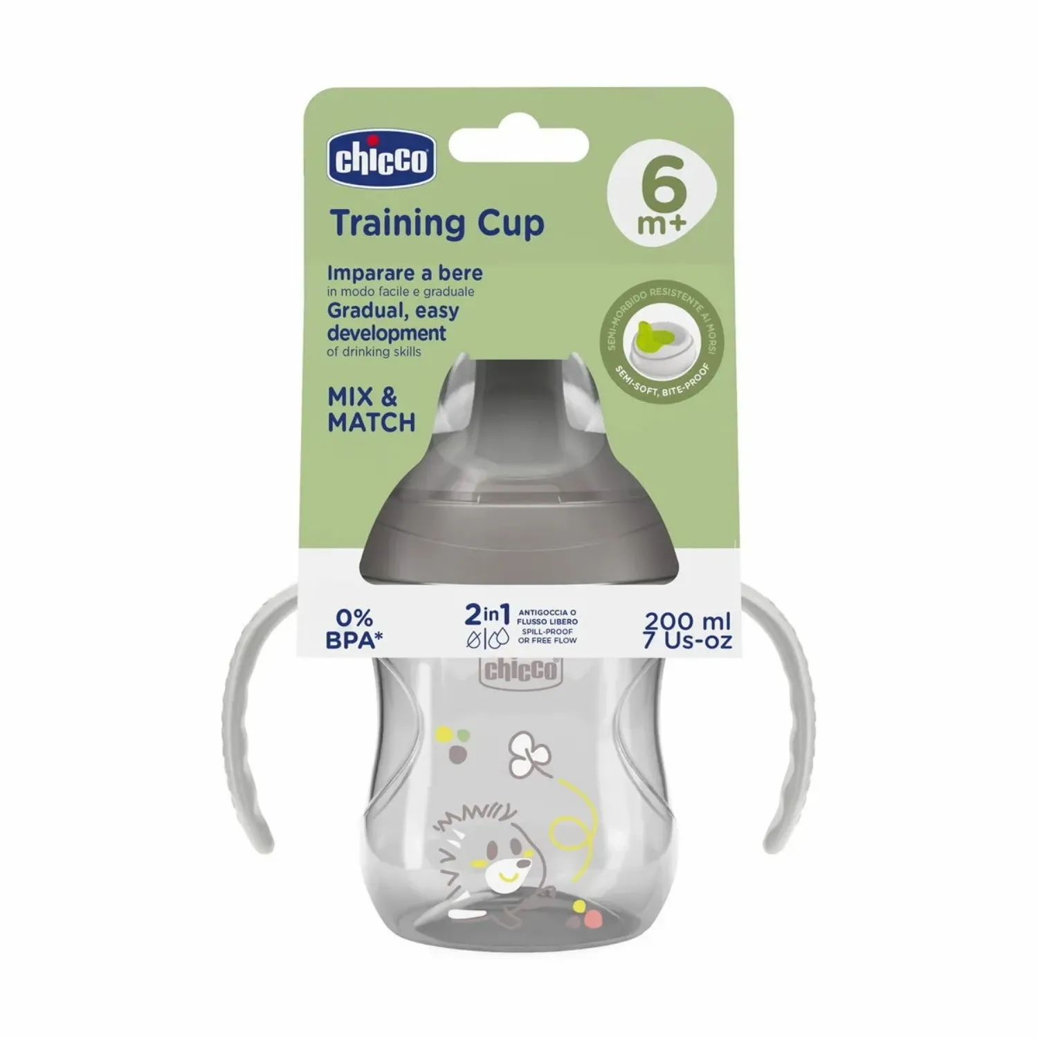 Chicco Yarı Yumuşak Uçlu Alıştırma Bardağı 6+ Ay Unisex Yeni