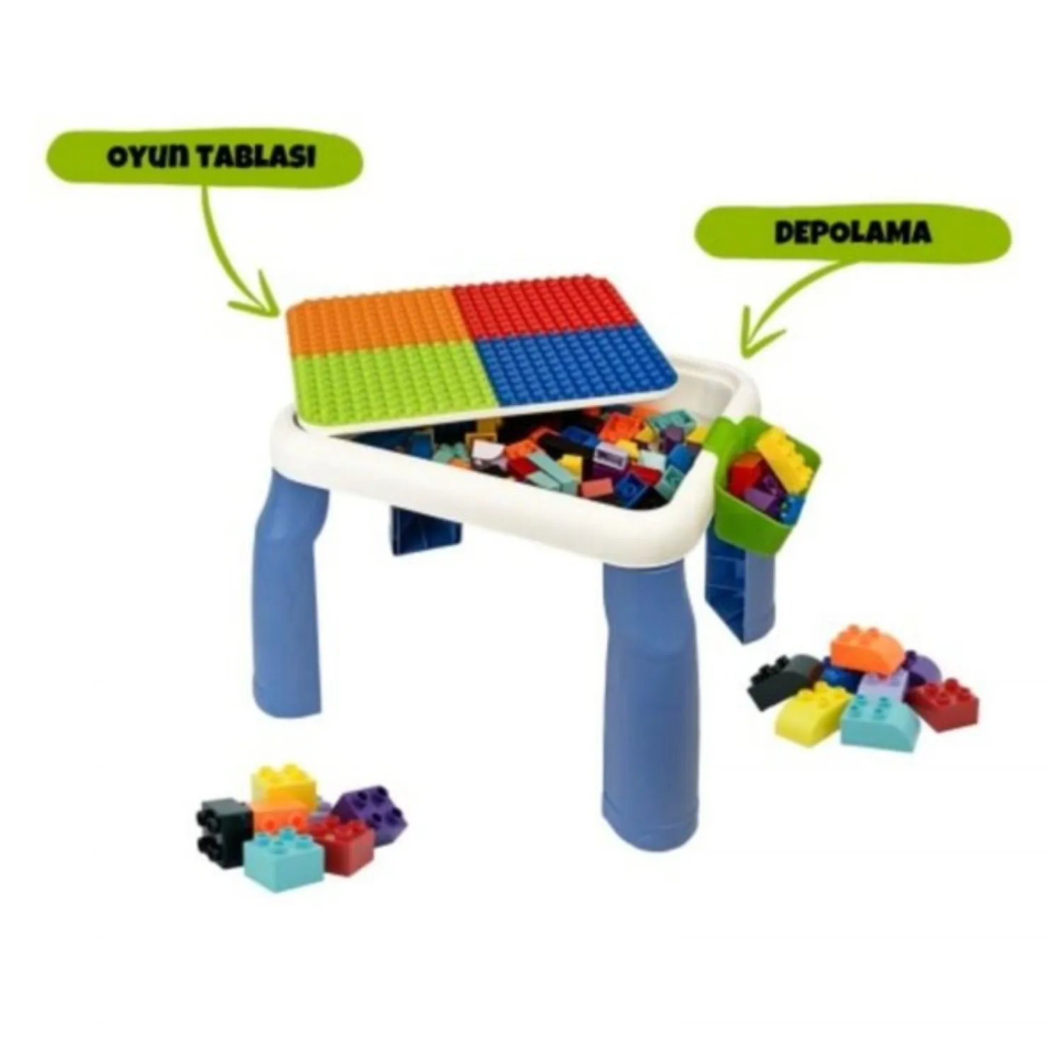 Büyük Sandalyeli Bi-Bloks Masası - Bloksuz