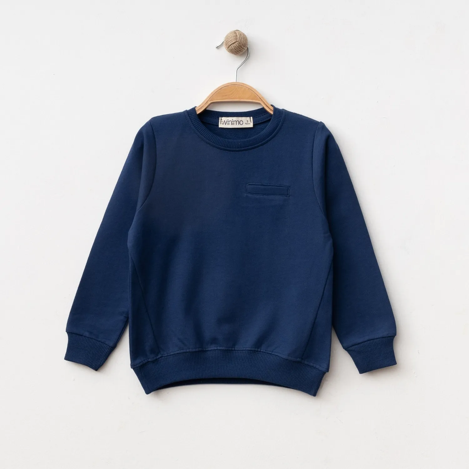 Winimo Sweatshirt Parçalı Basic Lacivert