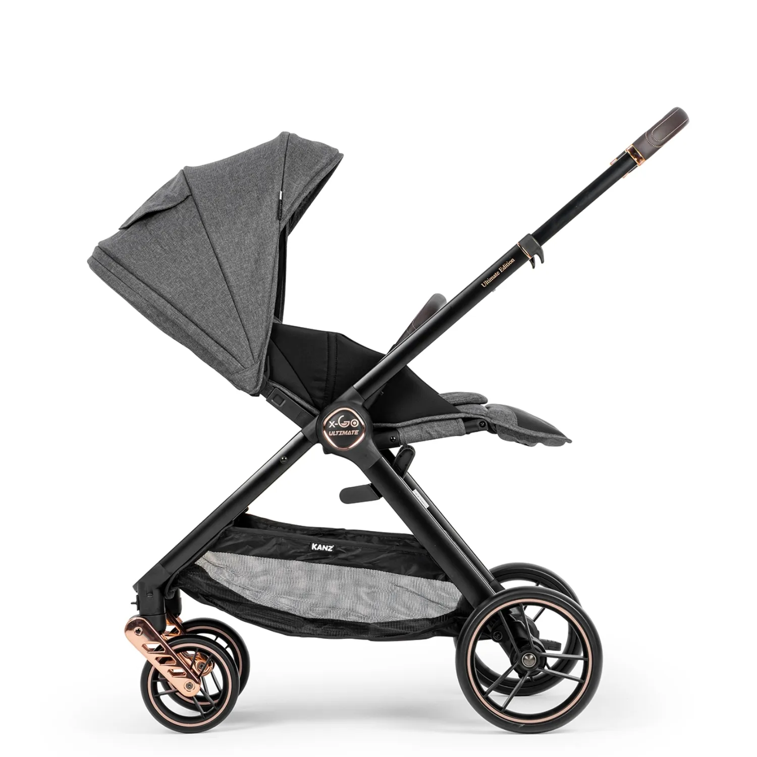 Kanz X-Go Ultimate Travel Sistem Bebek Arabası Rose Gold Gri
