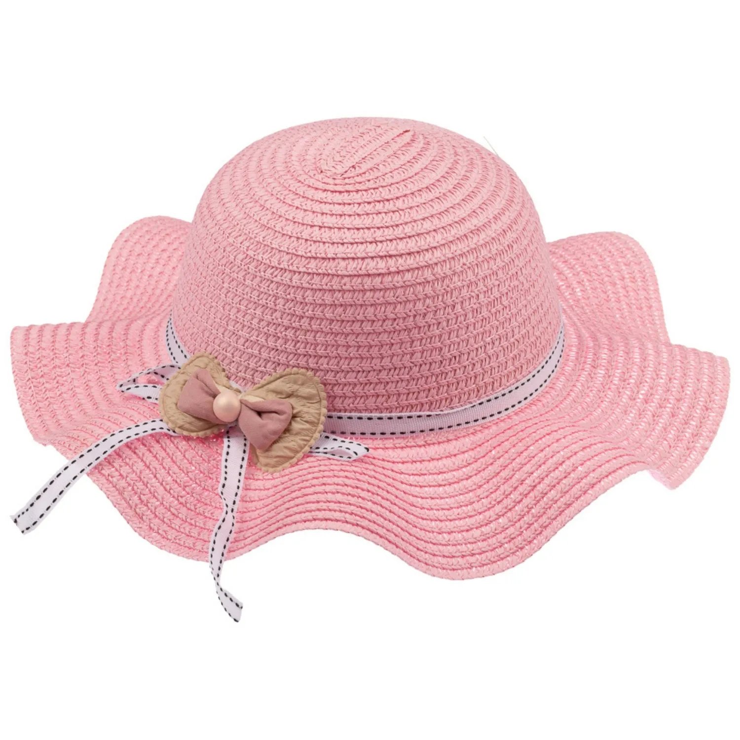 Kitti Şapka Hasır 1-3Yaş Orta Pembe Asortili