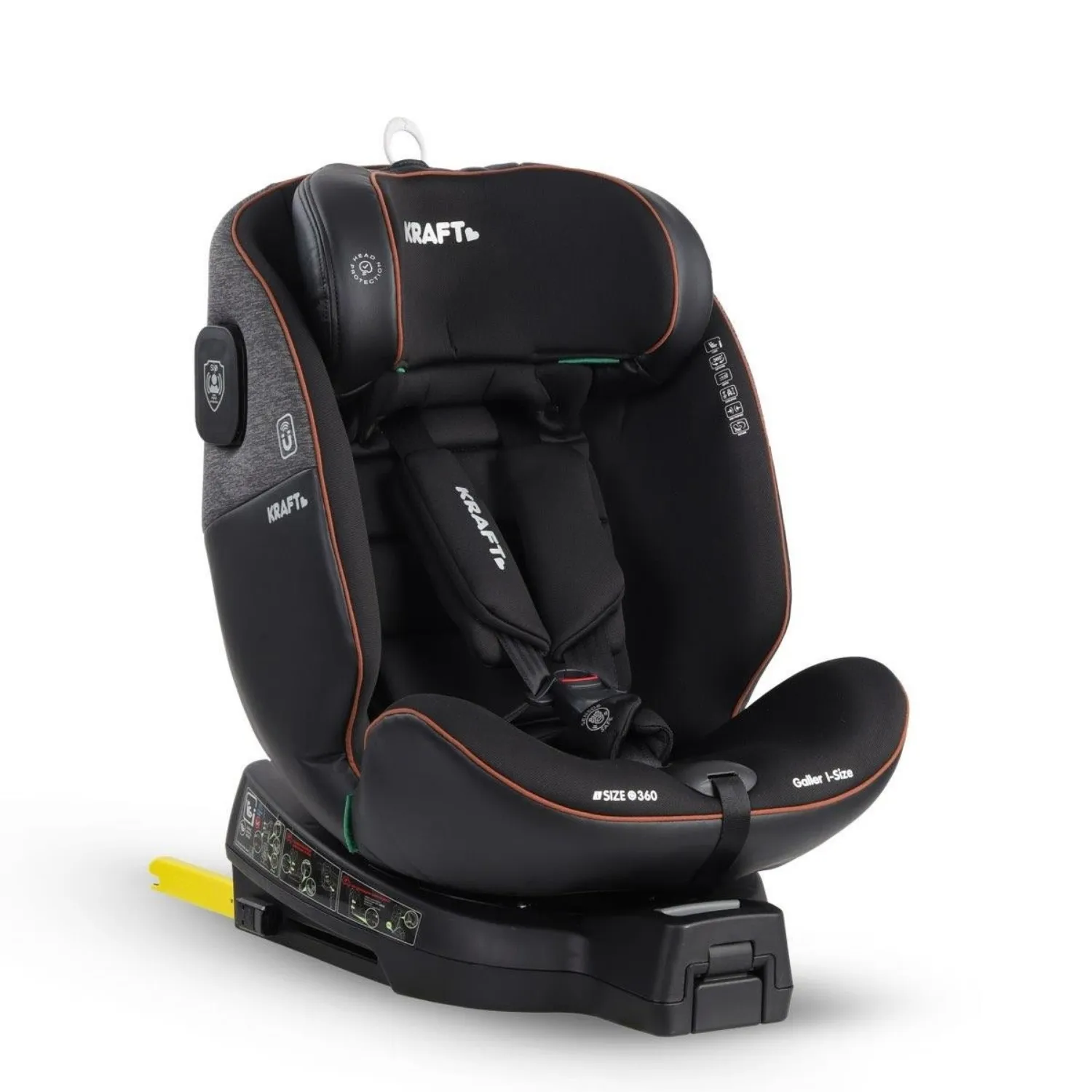 Kraft Galler I-Size Oto Koltuğu 0-36 Kg Koyu Gri