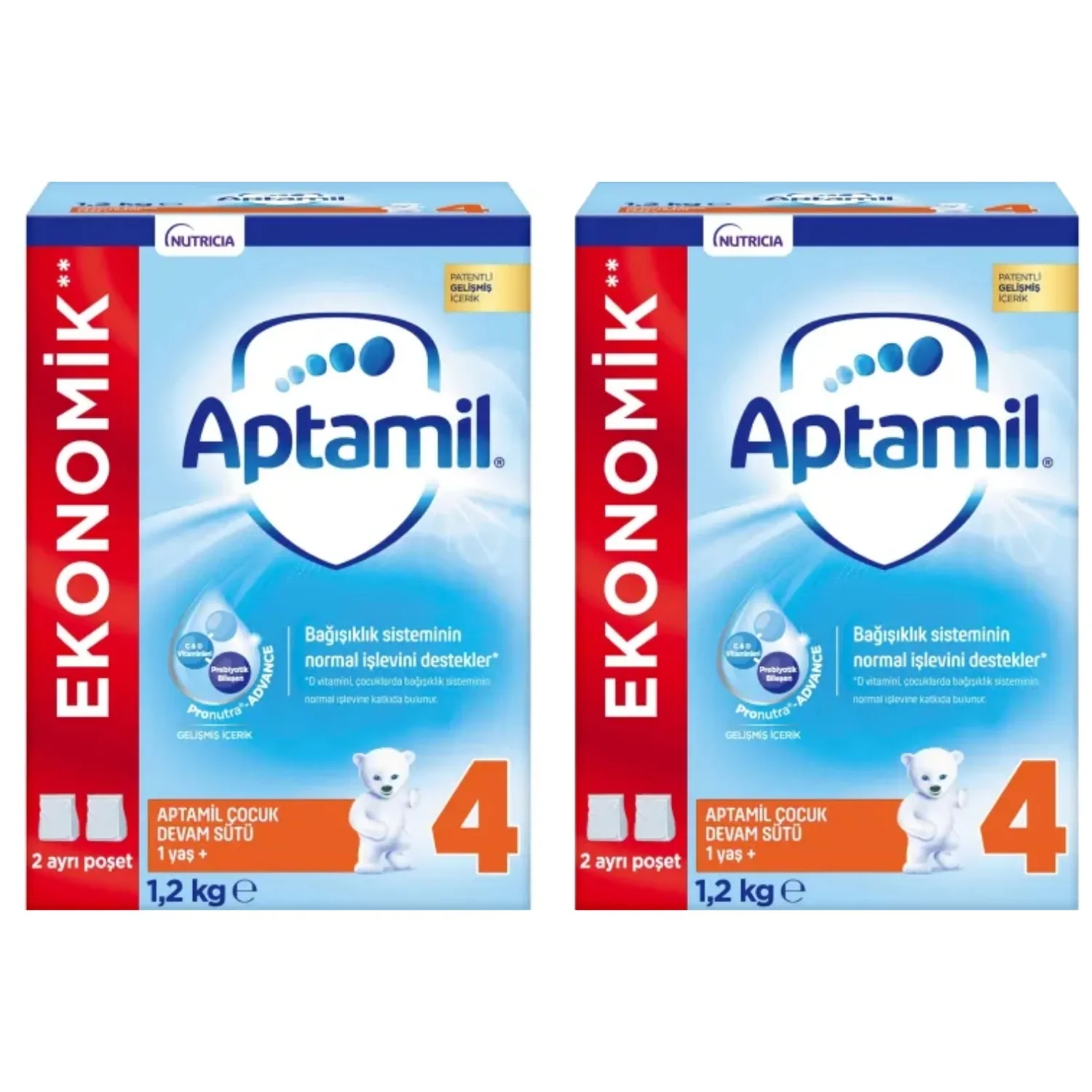 Aptamil 4 Devam Sütü 1200 Gr x2