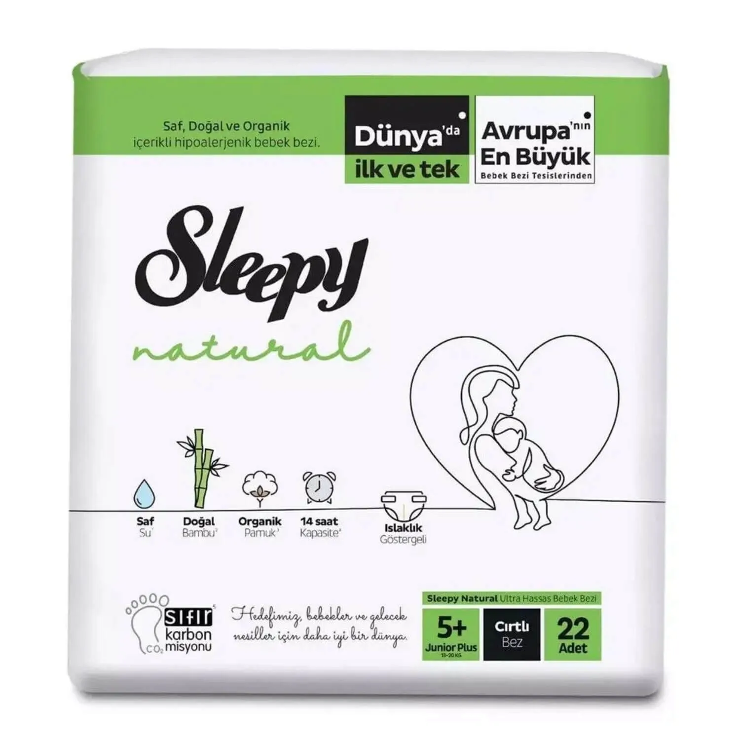 Sleepy Bebek Bezi 5+ Beden 13-20 Kg 22li