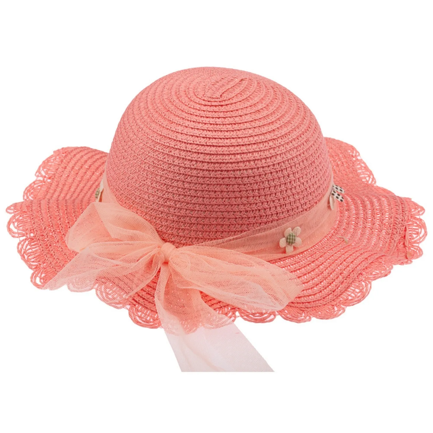 Kitti Şapka Hasır 1-3Yaş Orta Pembe Asortili