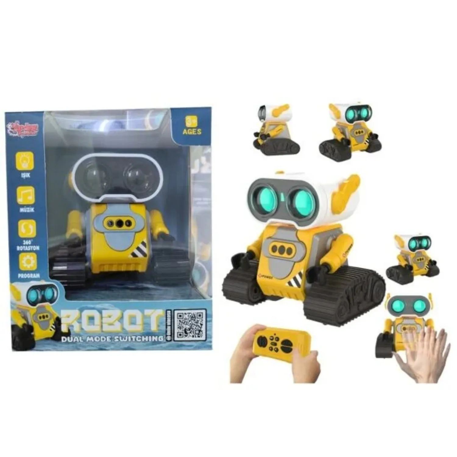 Vardem Uzaktan Kumandalı Full Fonksiyon Şarjlı 2.4G Robot-Araba