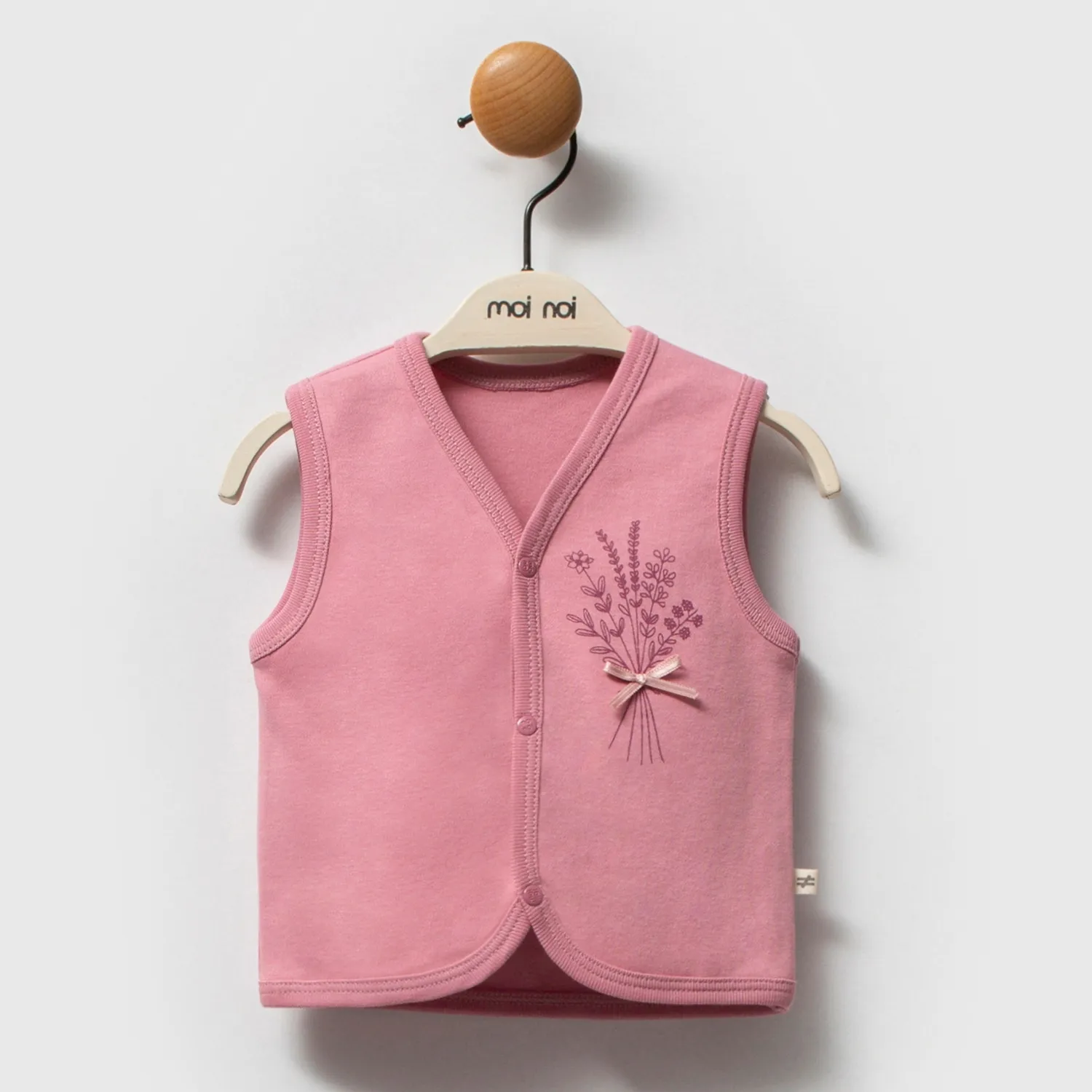 Moi Noi Yelek 2li Flowers Mürdüm