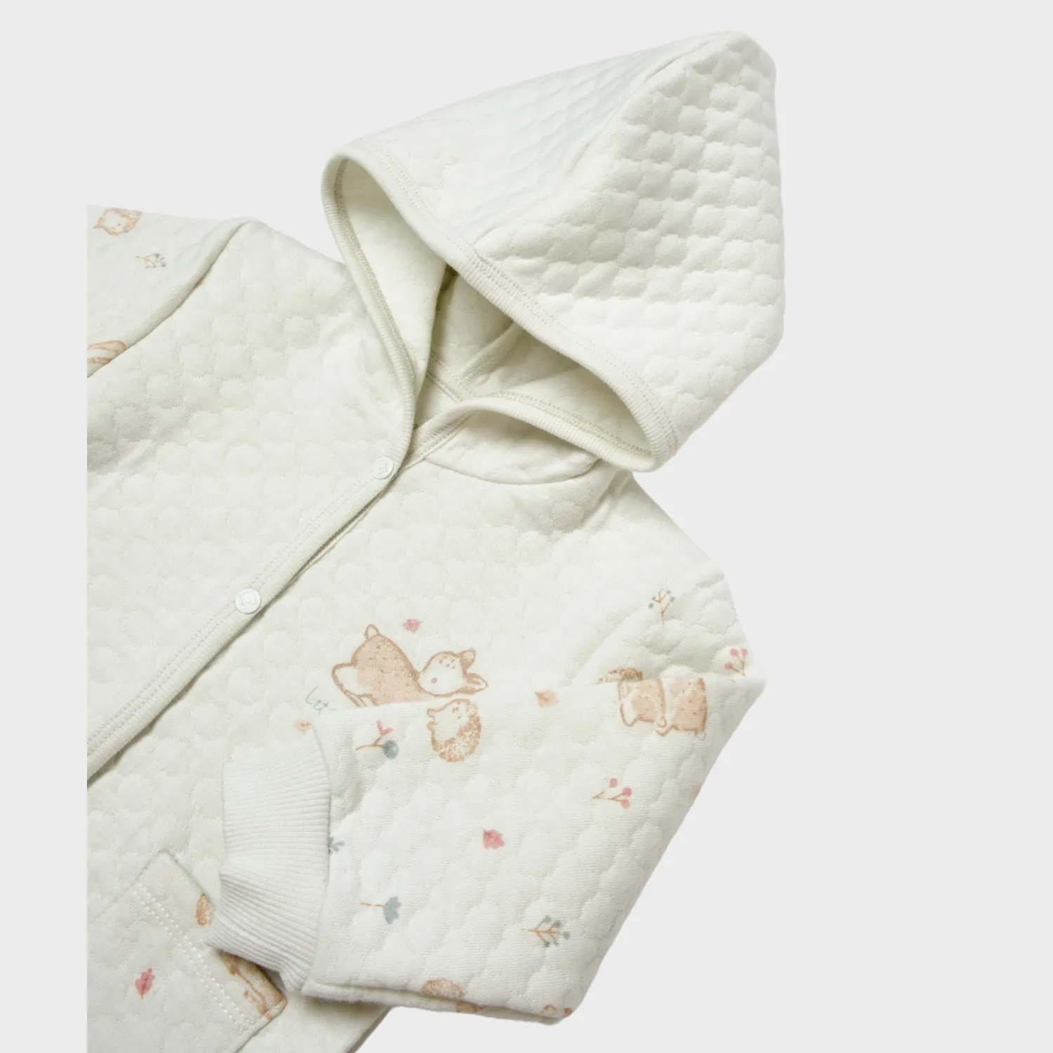Bibaby Kazak Cardigan Little Deer Mint - Powder