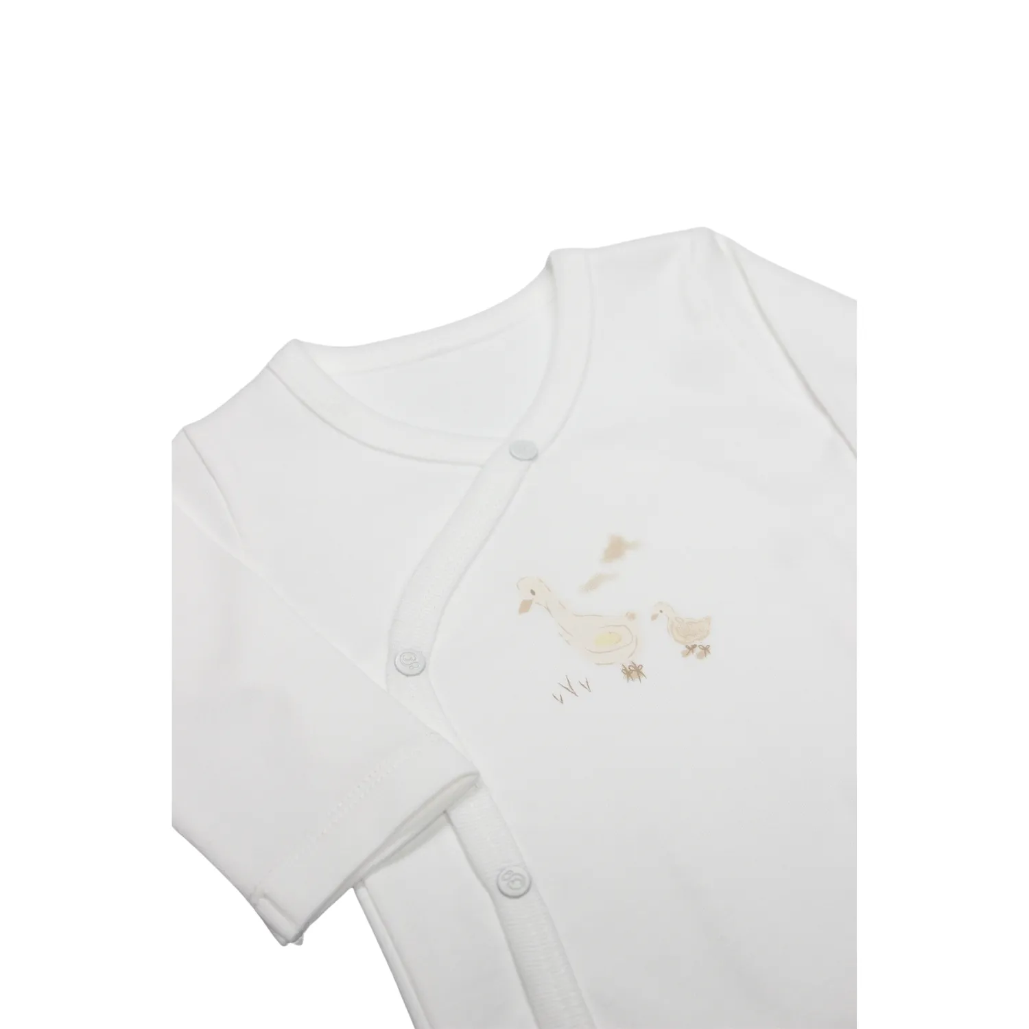Bistyle Body Uzun Kol Welcome Baby Duck Sarı - Ekru