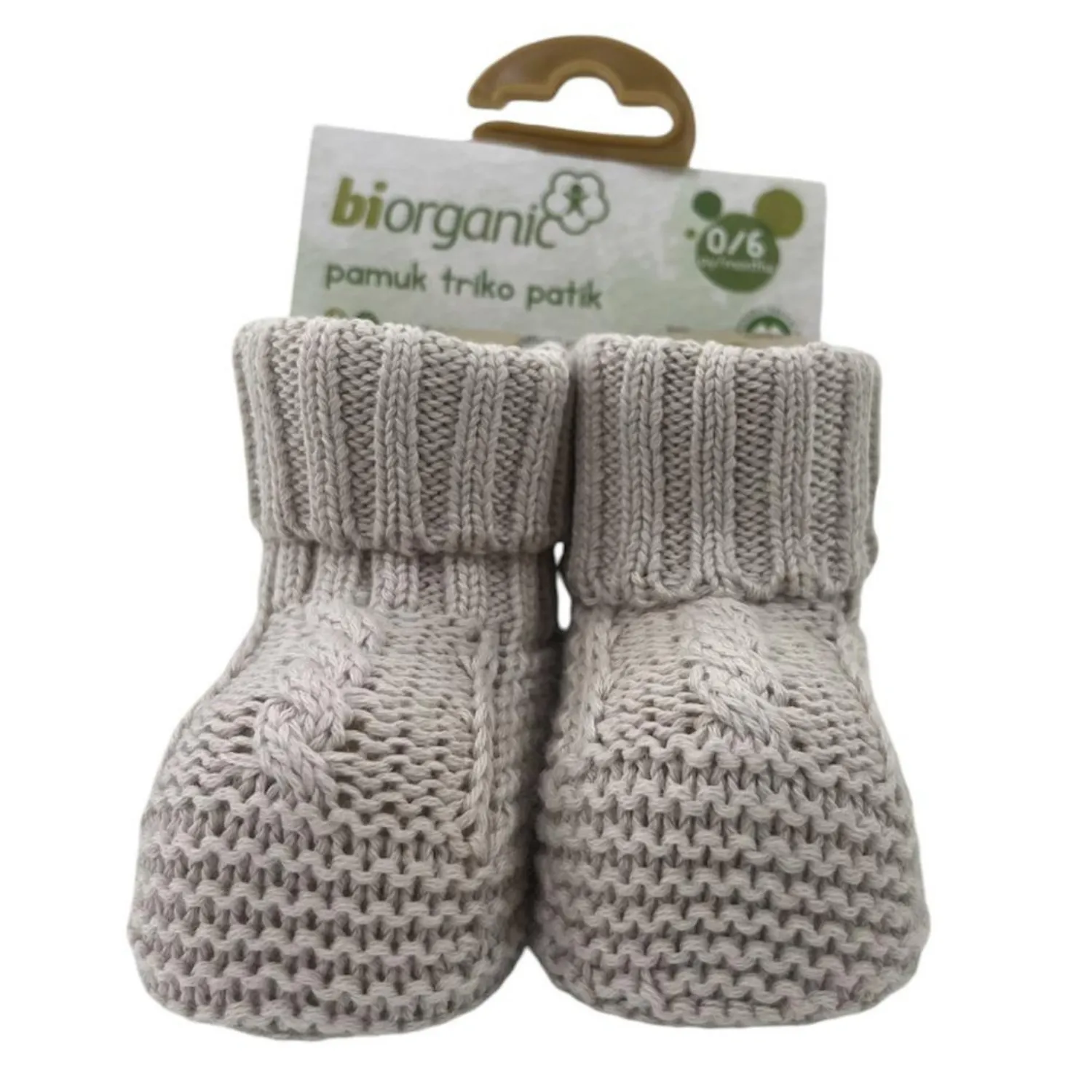 Bibaby Organik Patik Triko Colors Bej