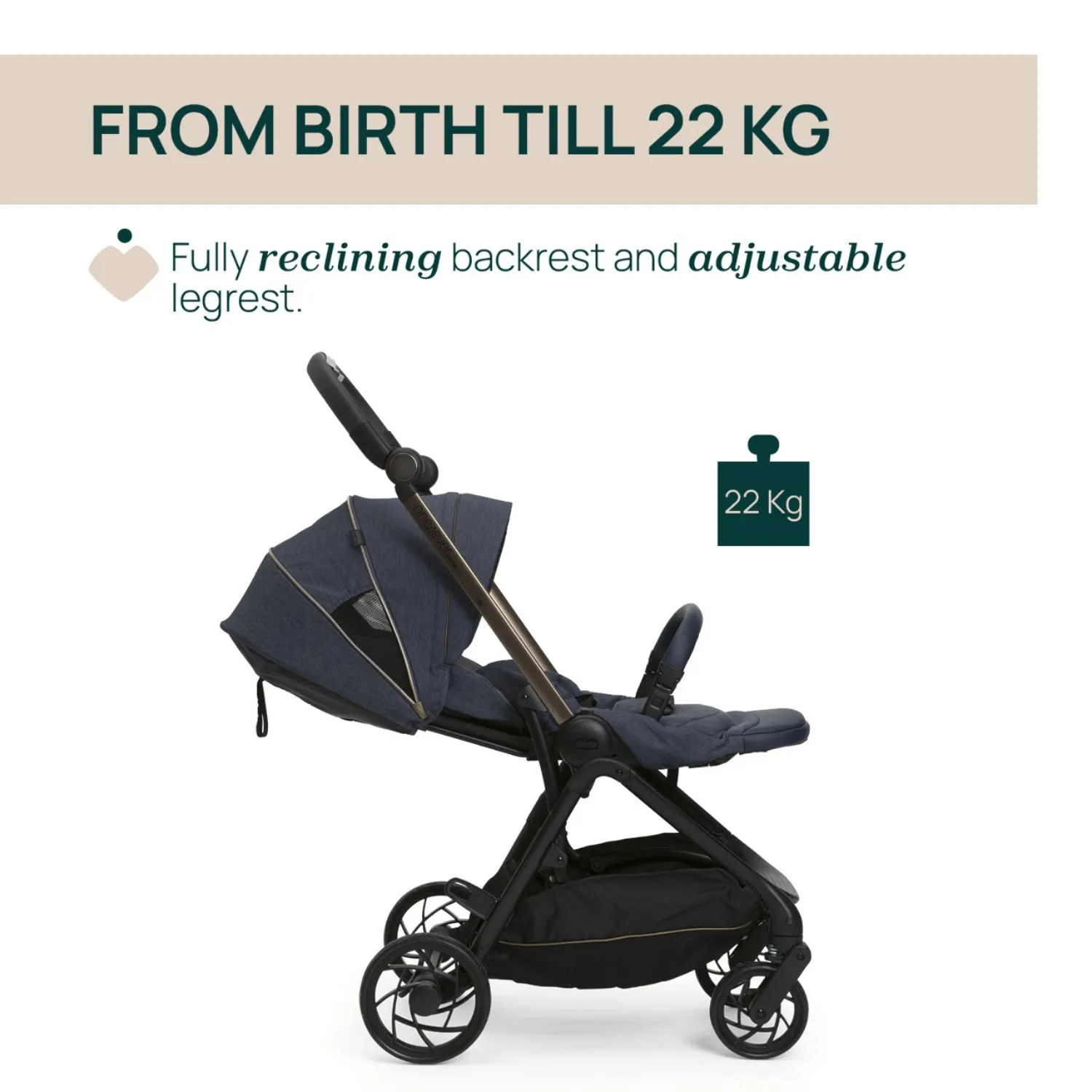 Chicco One4Ever Lounge Bebek Arabası Denim Shine