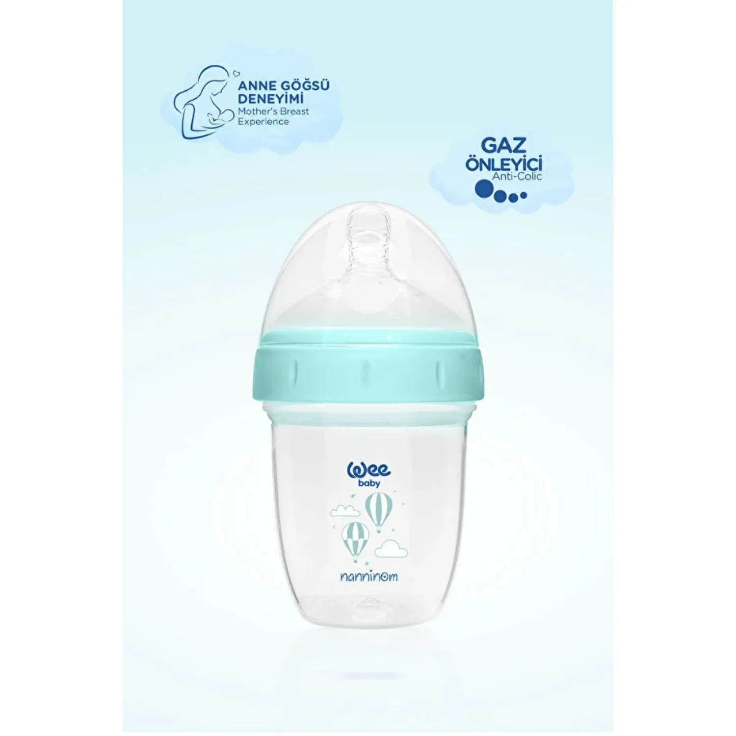 Wee Baby Nanninom Antikolik Geniş Ağızlı Biberon 150ml