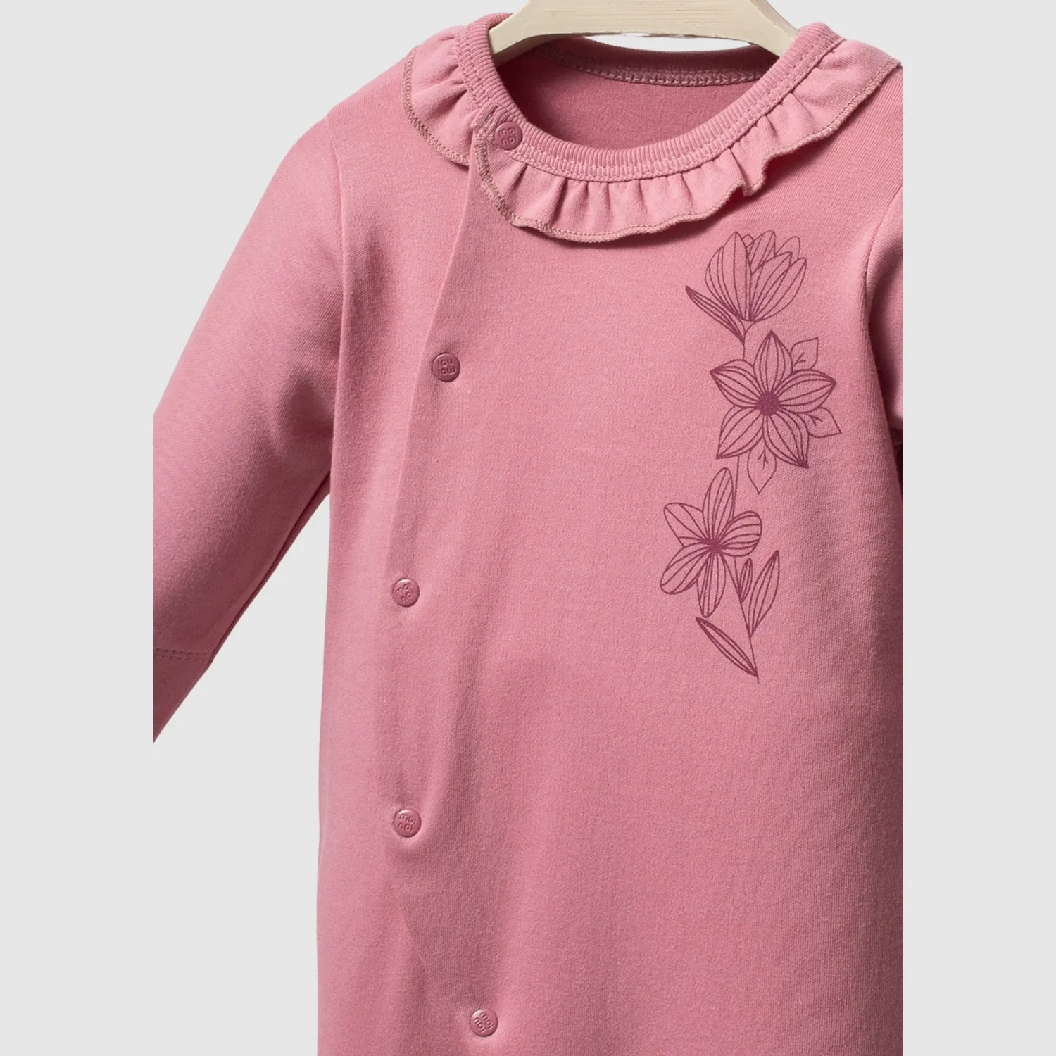 Moi Noi Tulum Şapka Takım Flowers Mürdüm