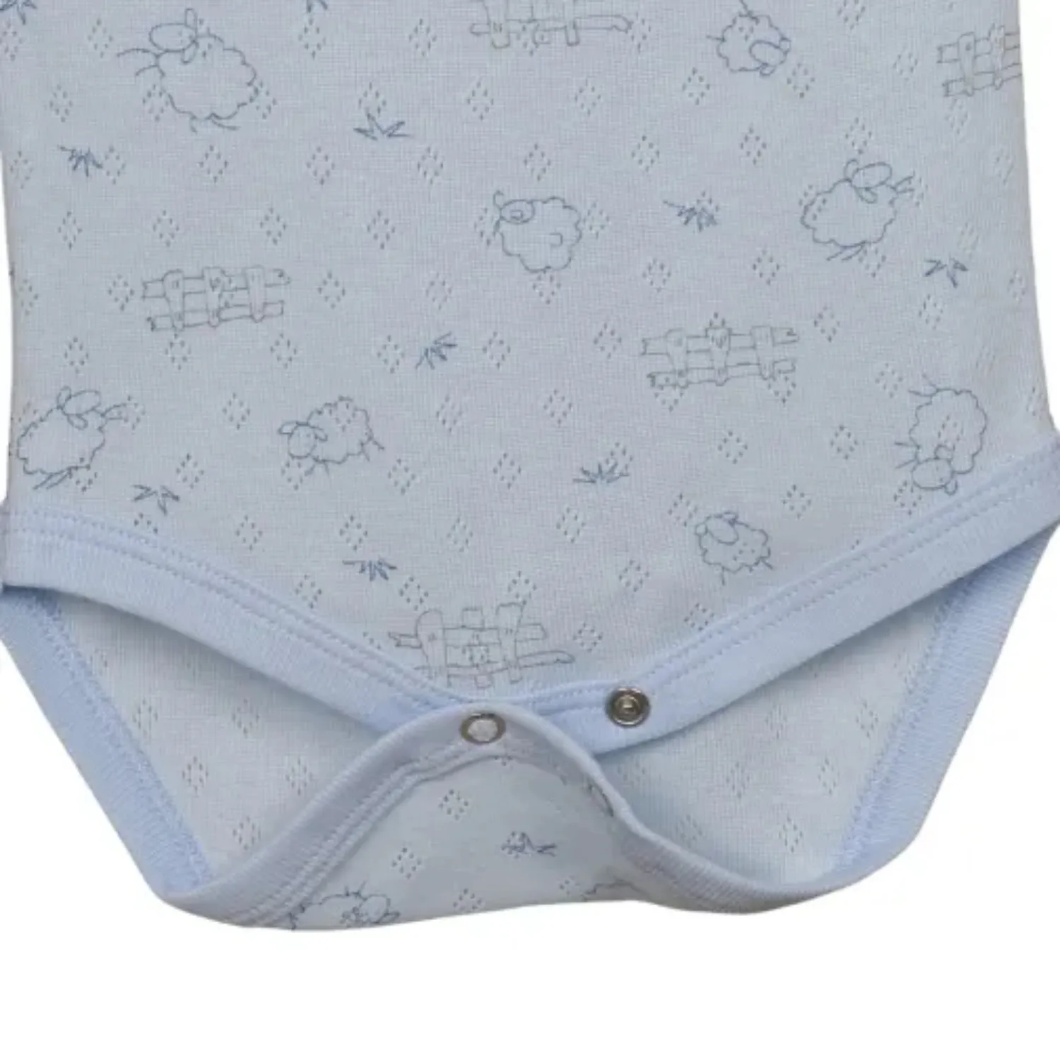 Hvc Bebek Atlet Body Jakarlı Pamuklu Kuzu Desenli Çıtçıtlı Zıbın Mavi 5'li Set Erkek Bebek