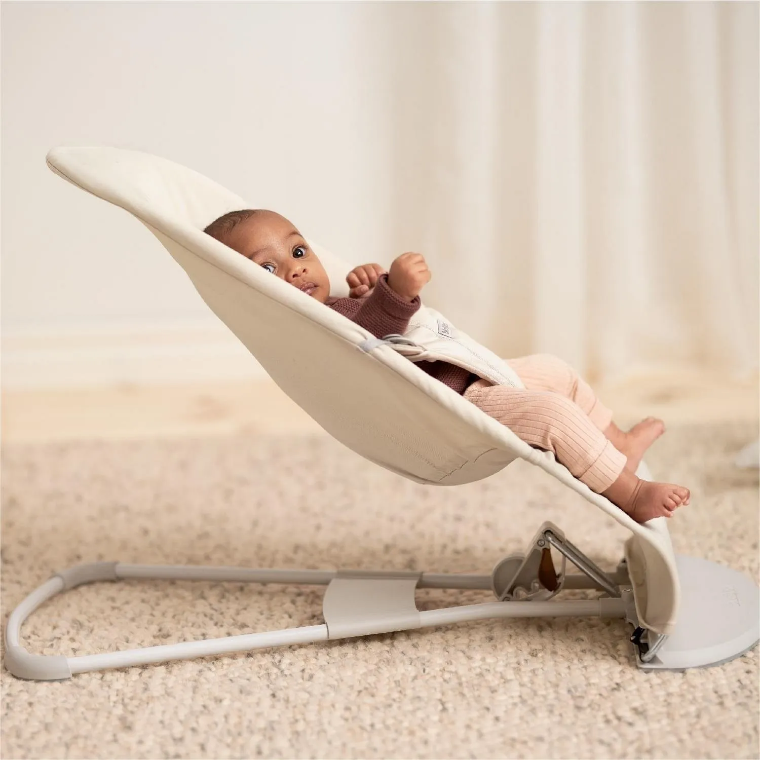 Babybjörn Balance Soft Ana Kucağı Oyuncaklı Woven Cotton Jersey Tri Fabric Light Beige