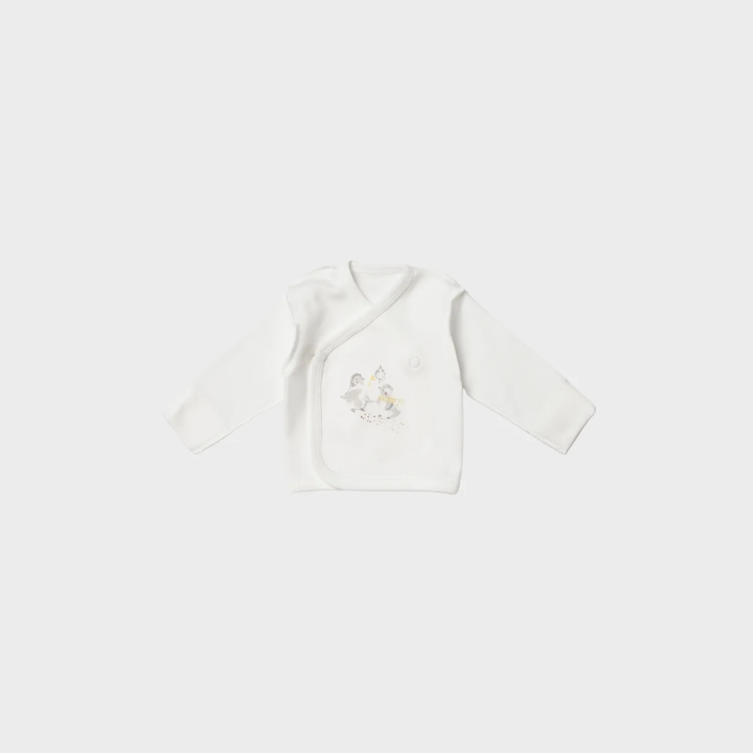 Bibaby Organik Zıbın Takımı 4lü Penguin Club Prematüre Ekru - Gri