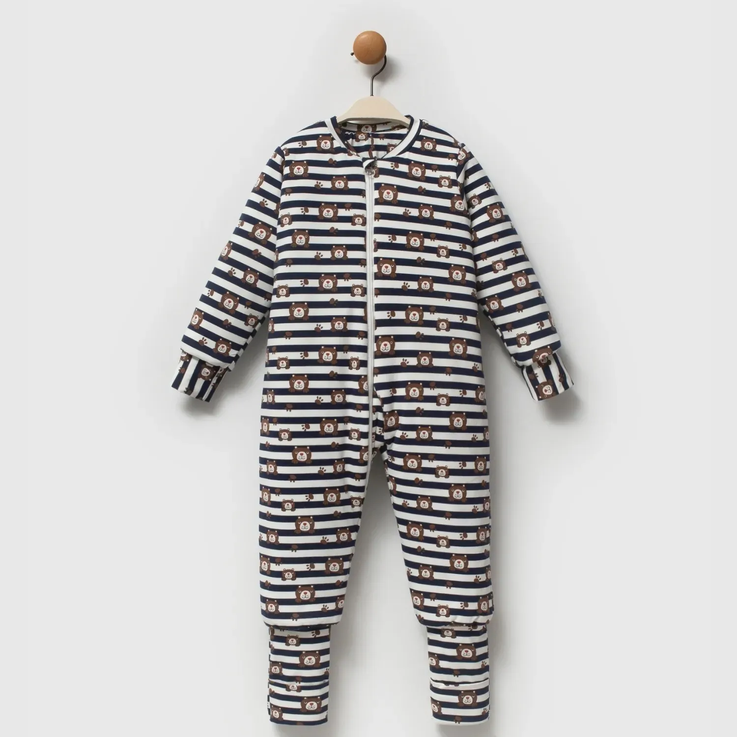 Ella Bonna Uyku Tulumu Çoraplı 2,5 Tog Çizgili Ayıcık