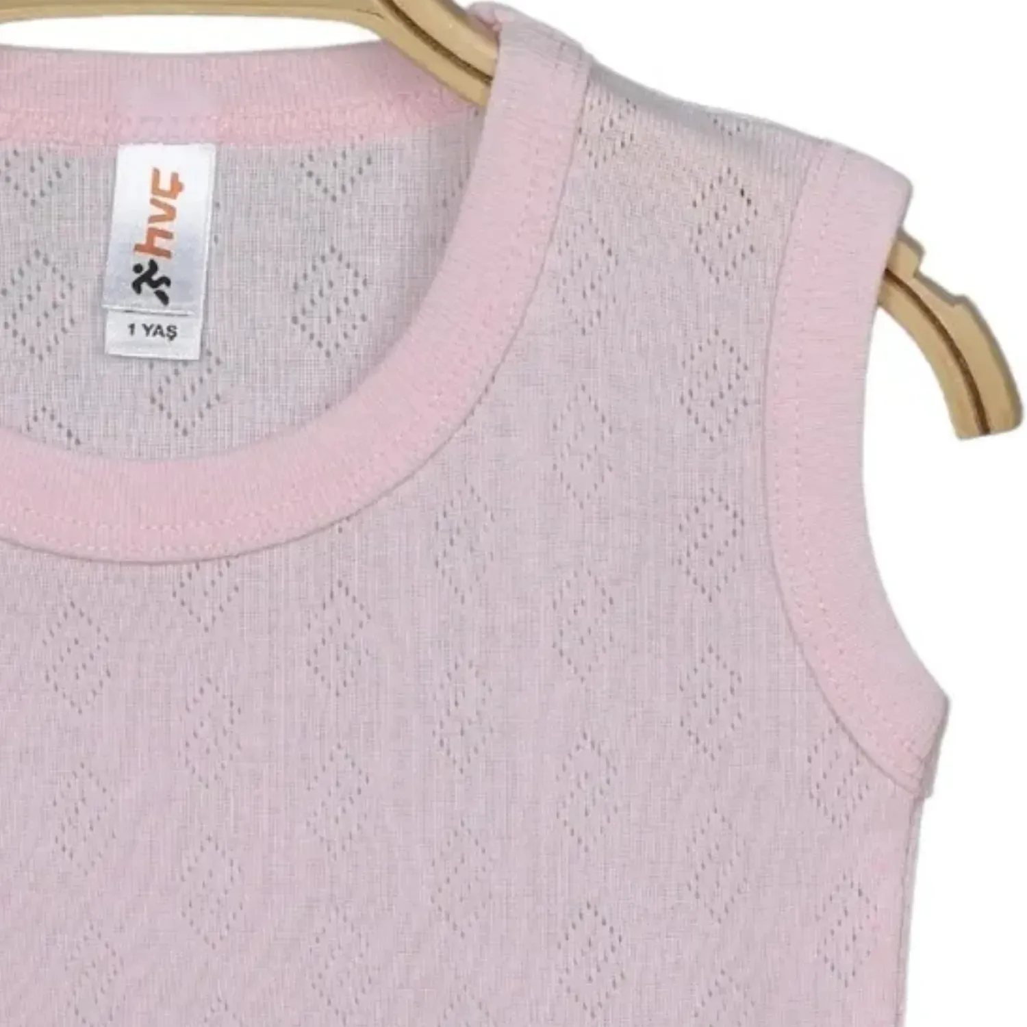 Hvc Bebek Atlet Body Jakarlı Pamuklu Küp Desenli Çıtçıtlı Zıbın Pembe 5'li Set Kız Bebek