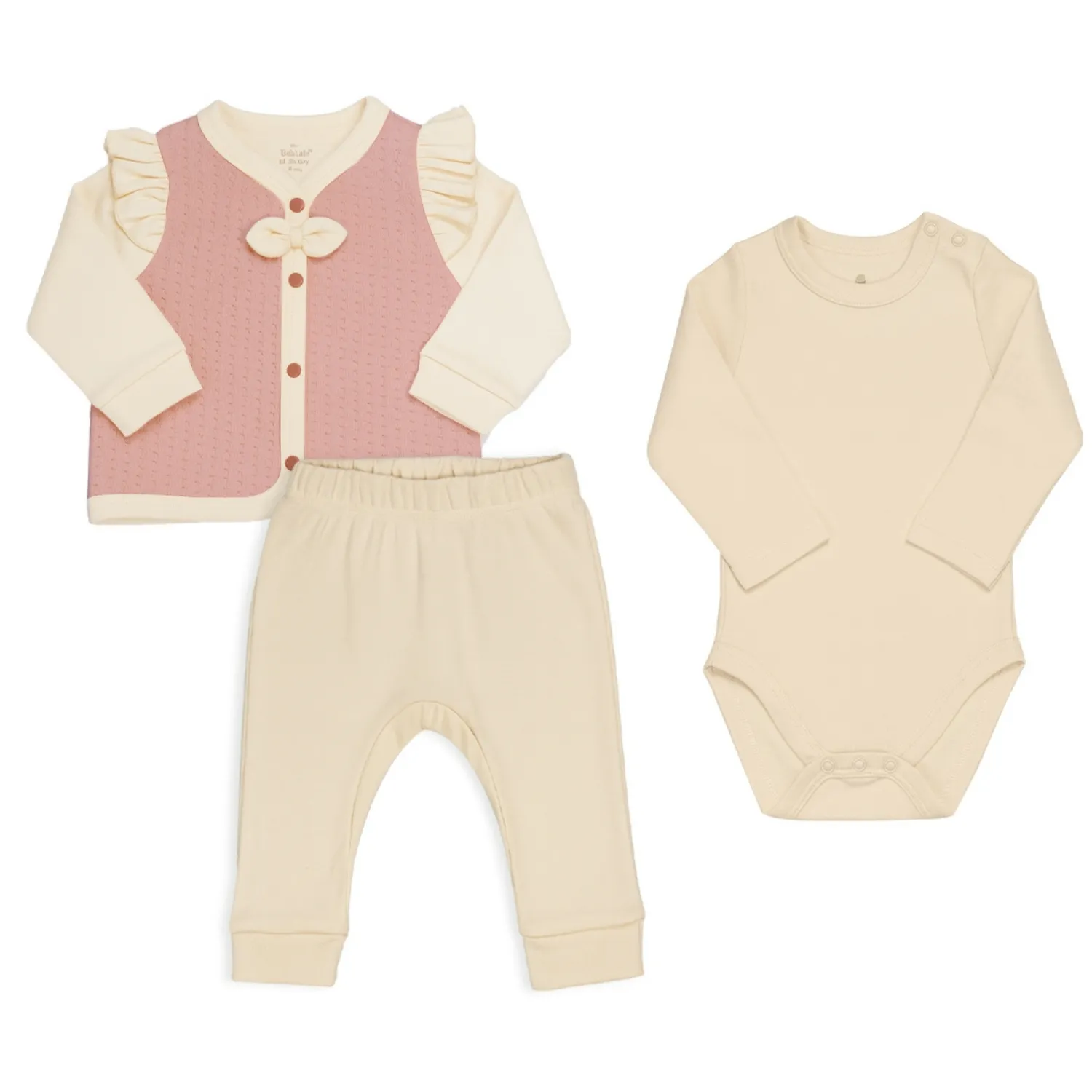 Bistyle 3lü Takım Princess Ekru - Pembe