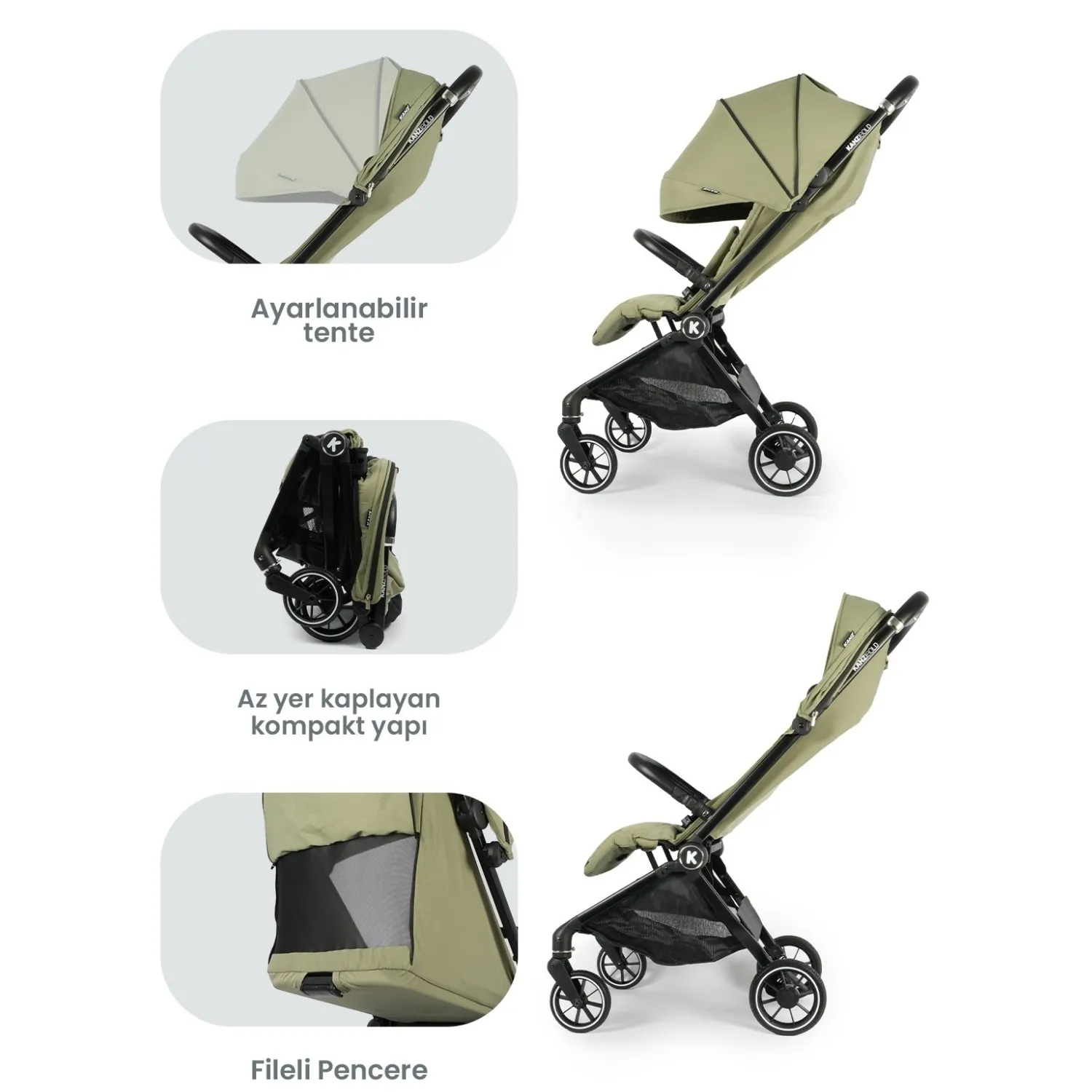 Kanz Bold Bebek Arabası Forest Green