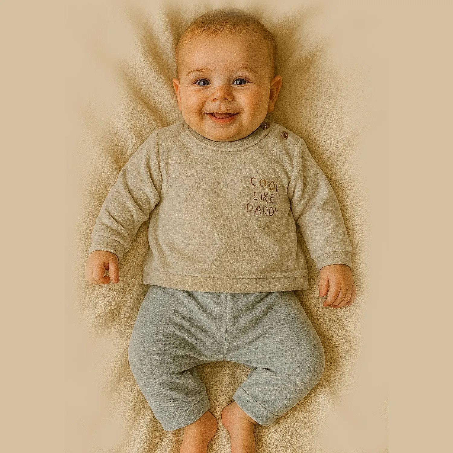 Bistyle 2li Takım Kadife Cool Daddy Bej - Mint