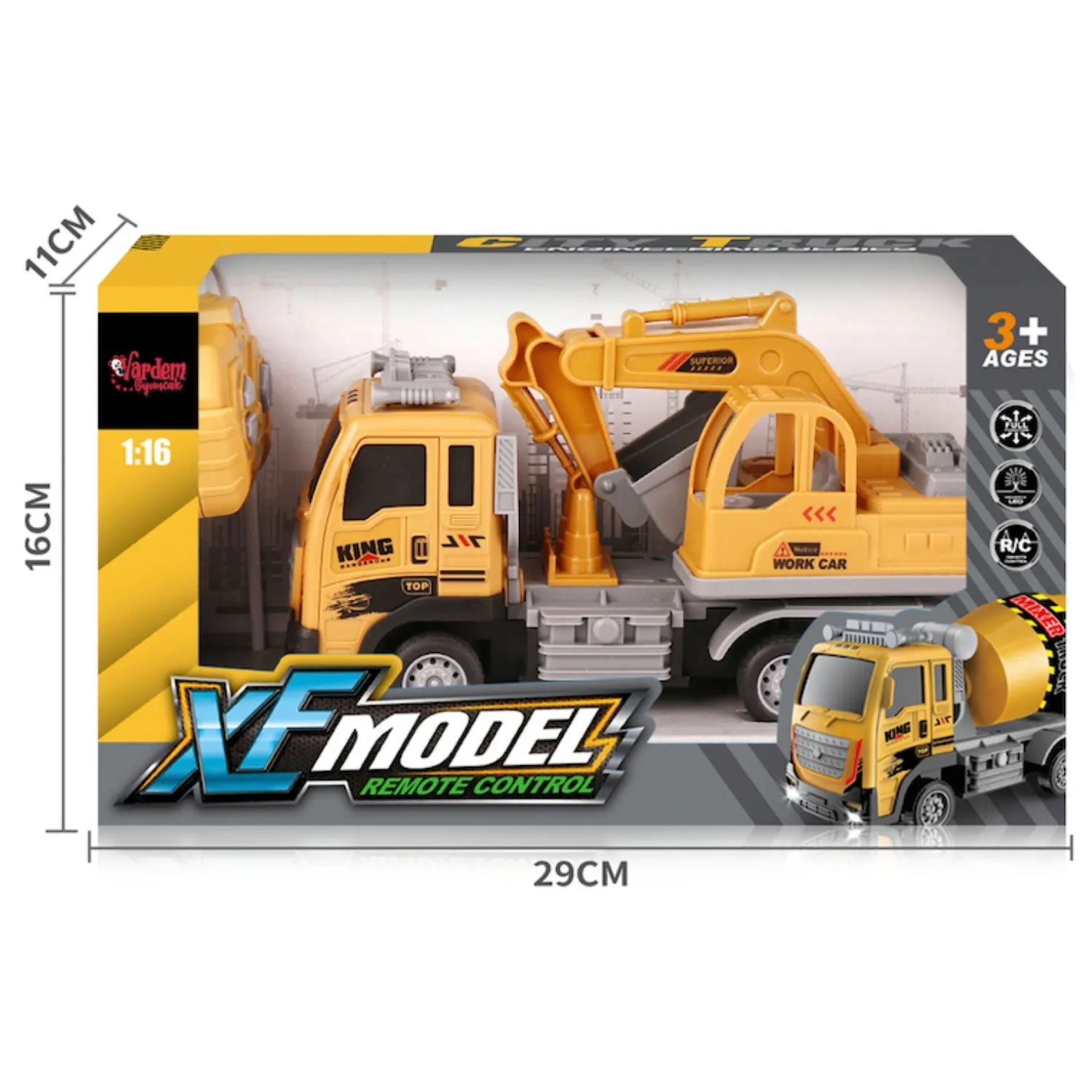 Vardem Kutulu Uzaktan Kumandalı Full Fonksiyon Şarjlı 1:16 XF Model İş Kamyonu Vardem Kutulu Uzaktan Kumandalı Full Fonksiyon Şarjlı 1:16 XF Model İş Kamyonu