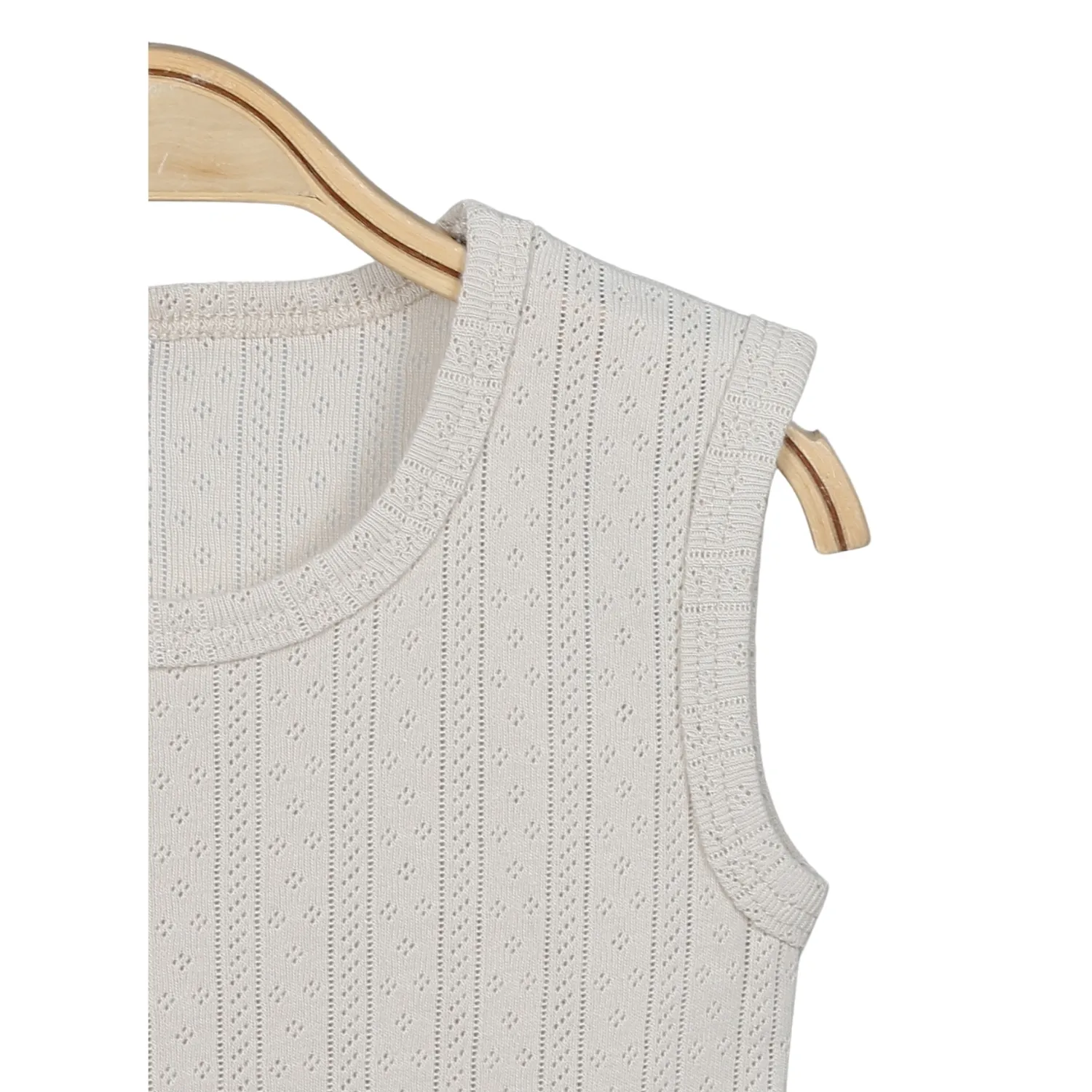 Hvc Atlet Body Jakarlı Çizgili Bej