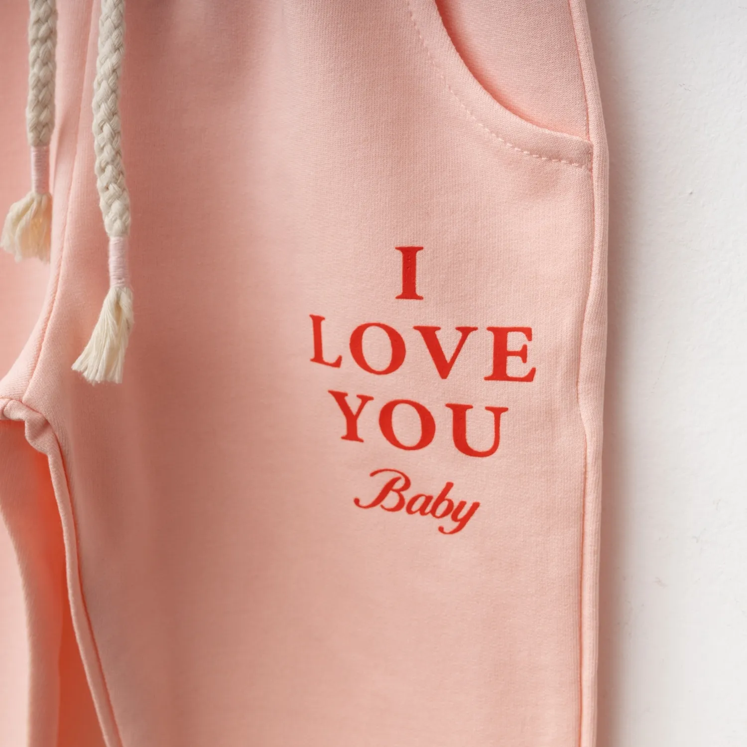 Winimo Eşofman Altı I Love You Baskılı Pudra