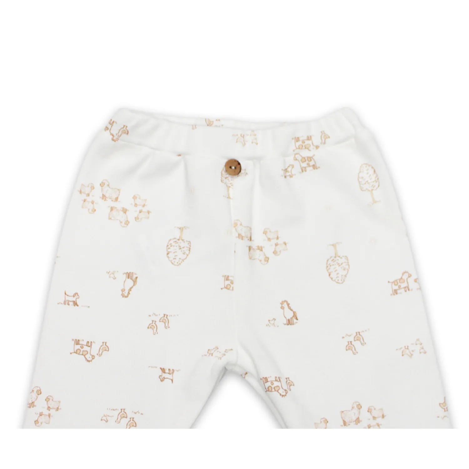 Bistyle Pantolon Patiksiz Curly Lamb Bej - Mavi - Ekru