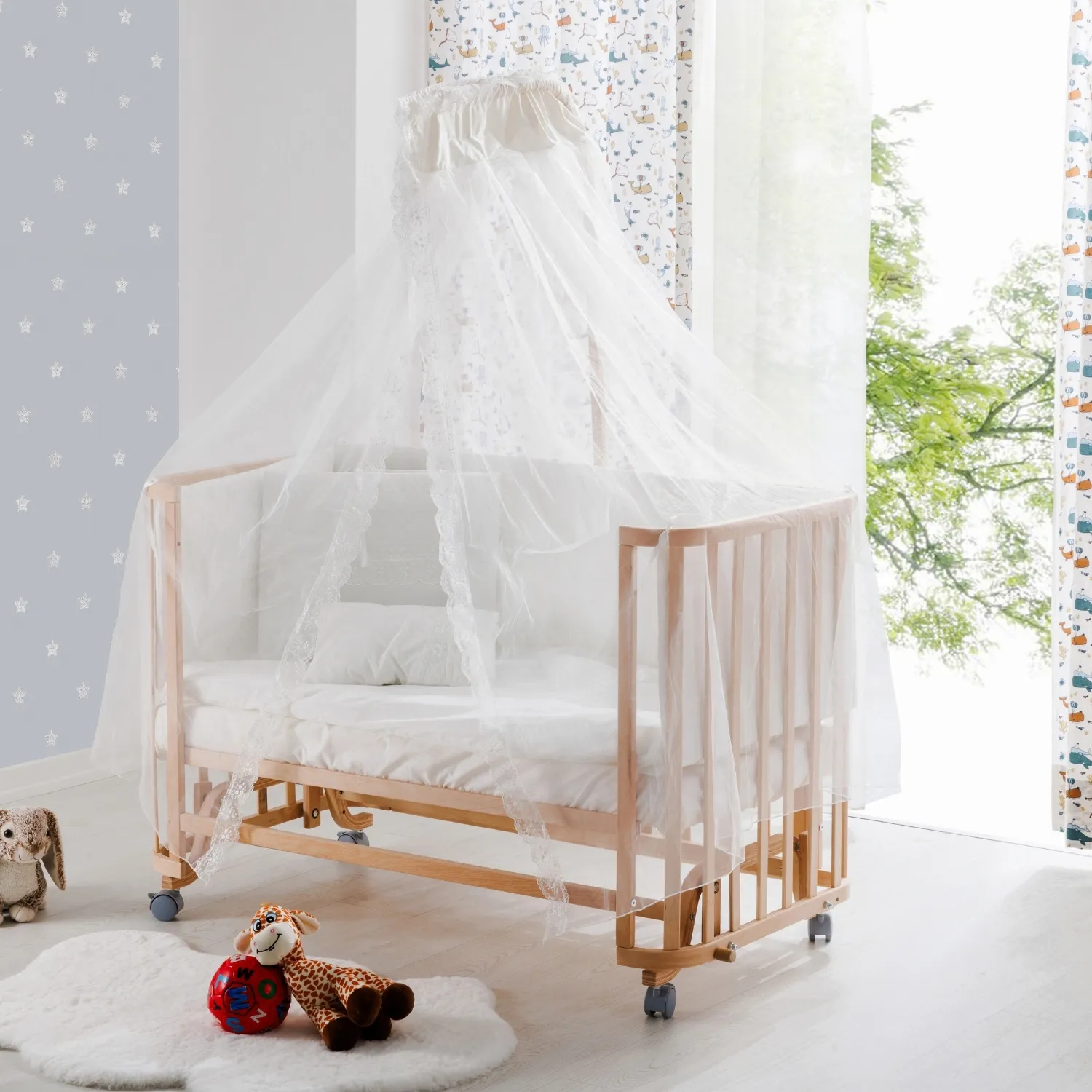Babywho Oval Beşik Uyku Setli  60x120