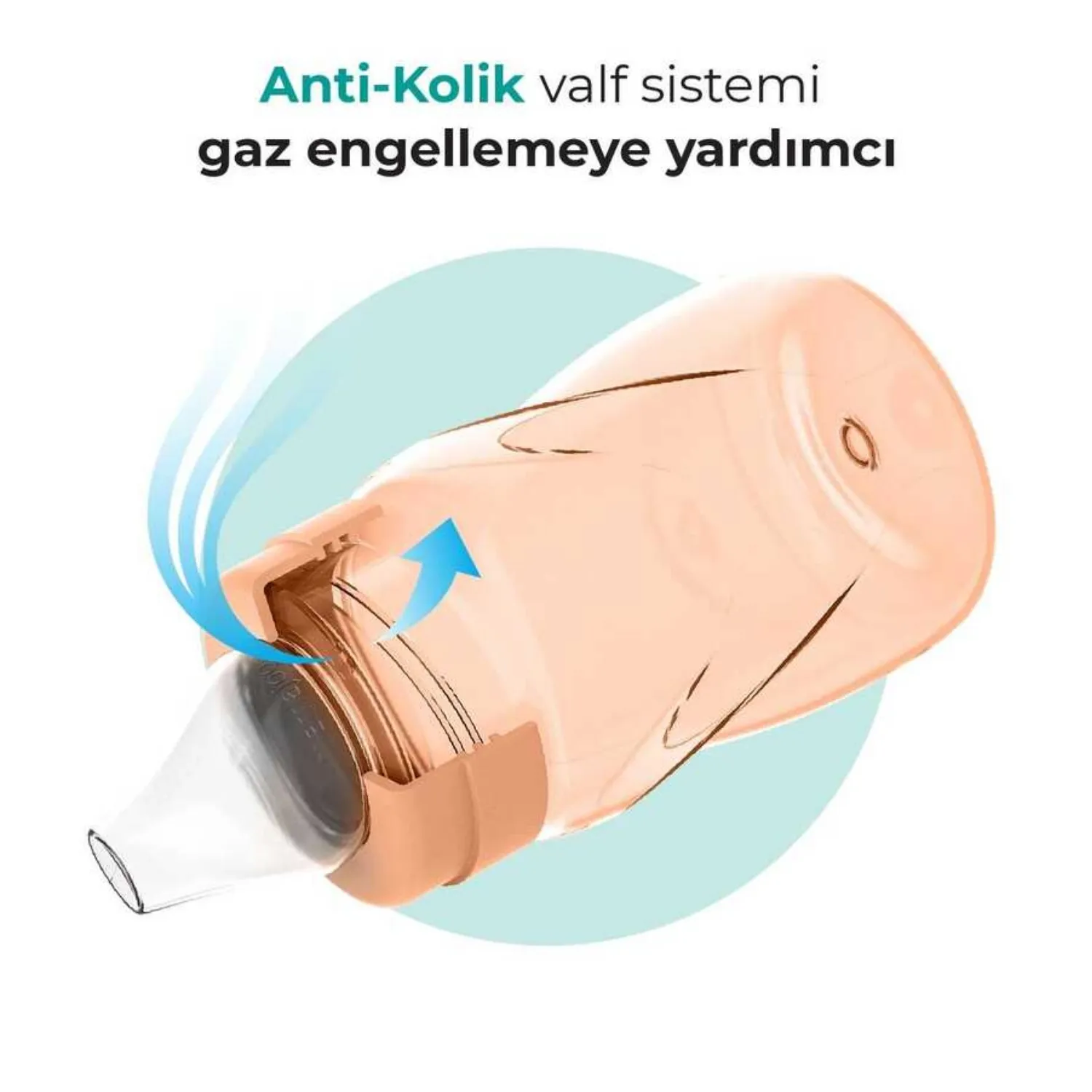 Mamajoo Kulplu Akıtmaz Eğitici Bardak 270 ml&Anti-Kolik Uç Powder Blush