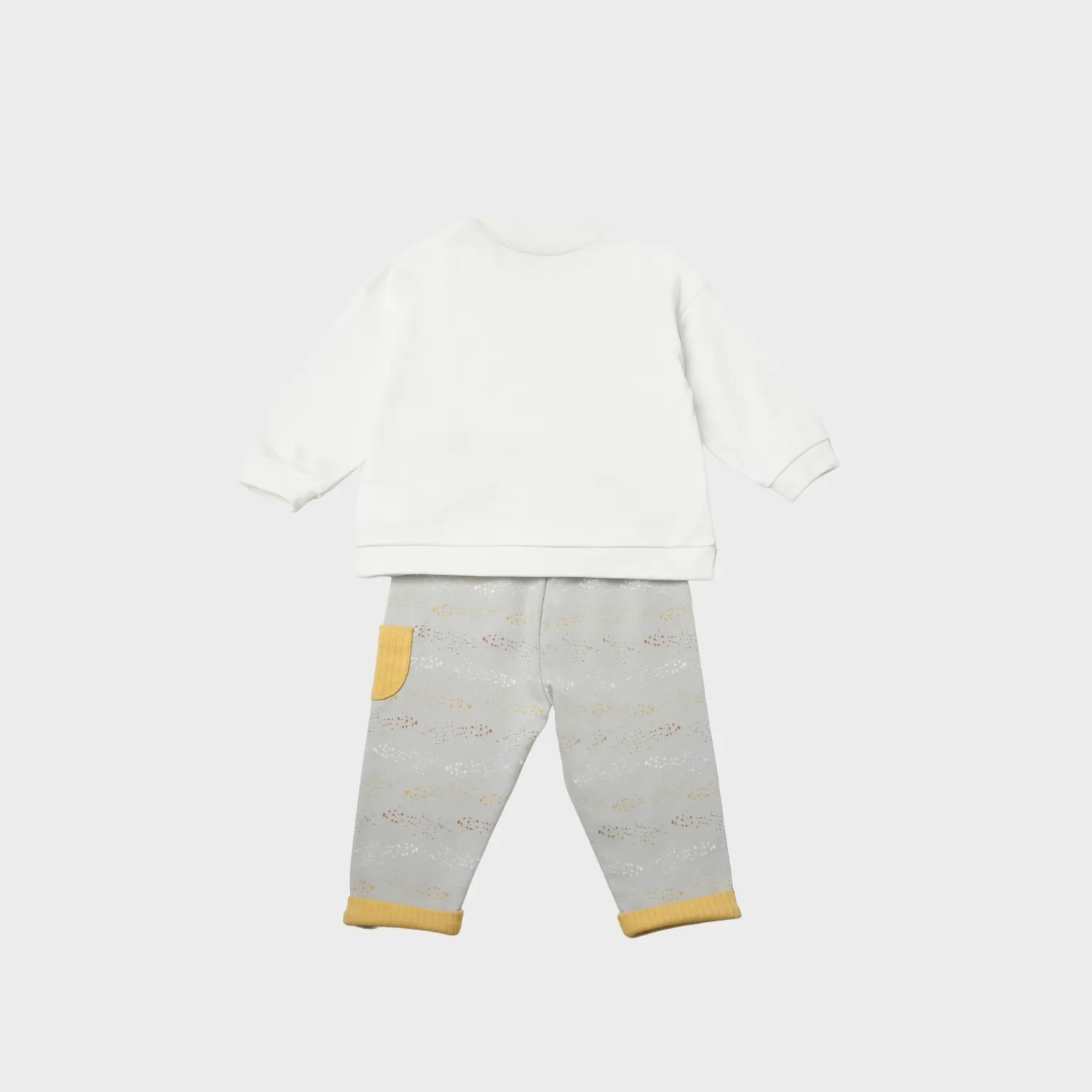 Bibaby Organik 2li Takım Penguin Club Ekru - Gri