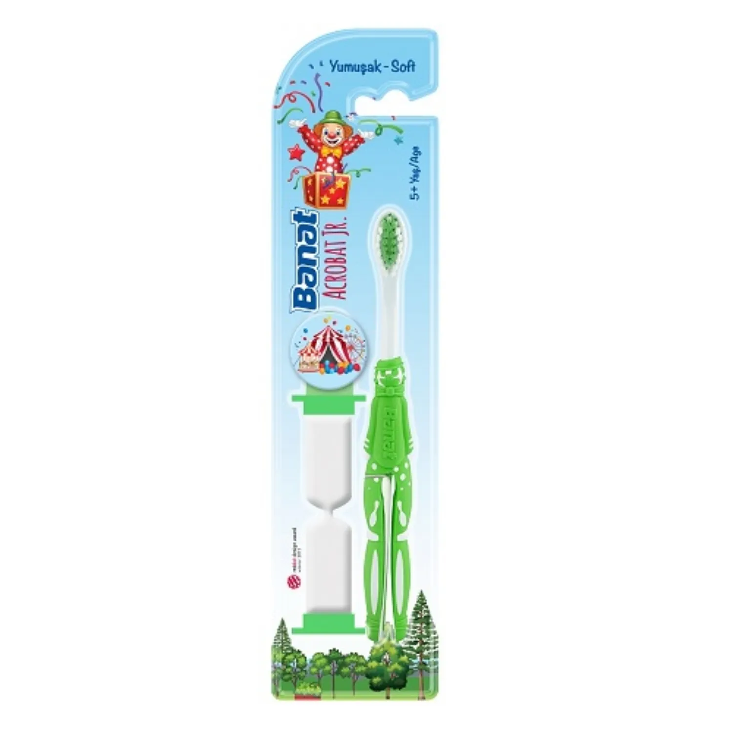 Banat Çocuk Diş Fırçası Kum Saatli Soft Acrobat Jr. 5+Yaş