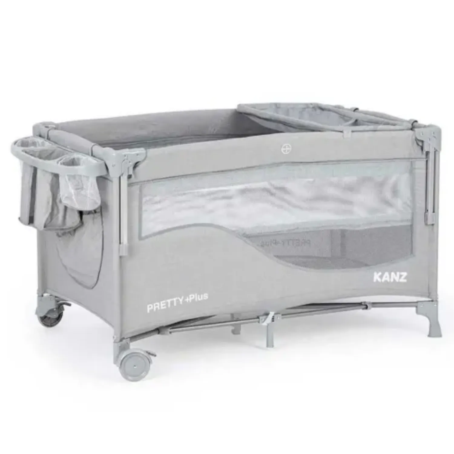 Kanz Pretty Plus Yatak Hediyeli Anne Yanı Oyun Parkı 70x120 cm Gri