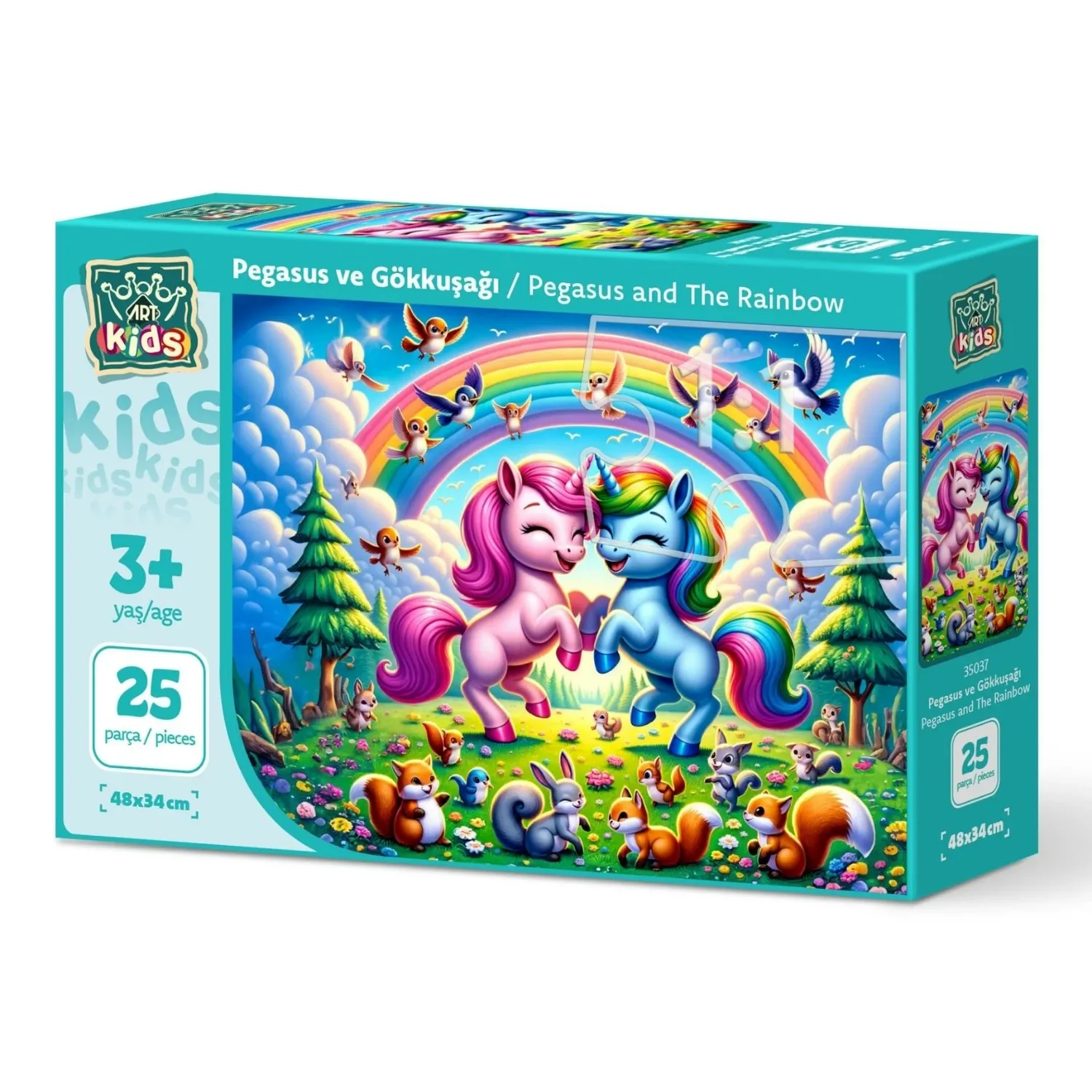 Art Çocuk Pegasus Ve Gökkuşağı 25 Parça Puzzle