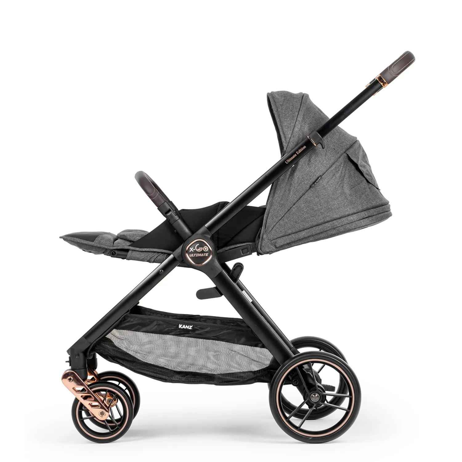 Kanz X-Go Ultimate Travel Sistem Bebek Arabası Rose Gold Gri
