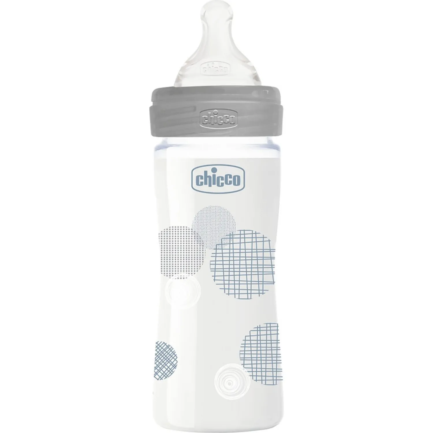 Chicco Well Being Kauçuk Emzikli Cam Biberon 240 ml 0+ Ay Unisex