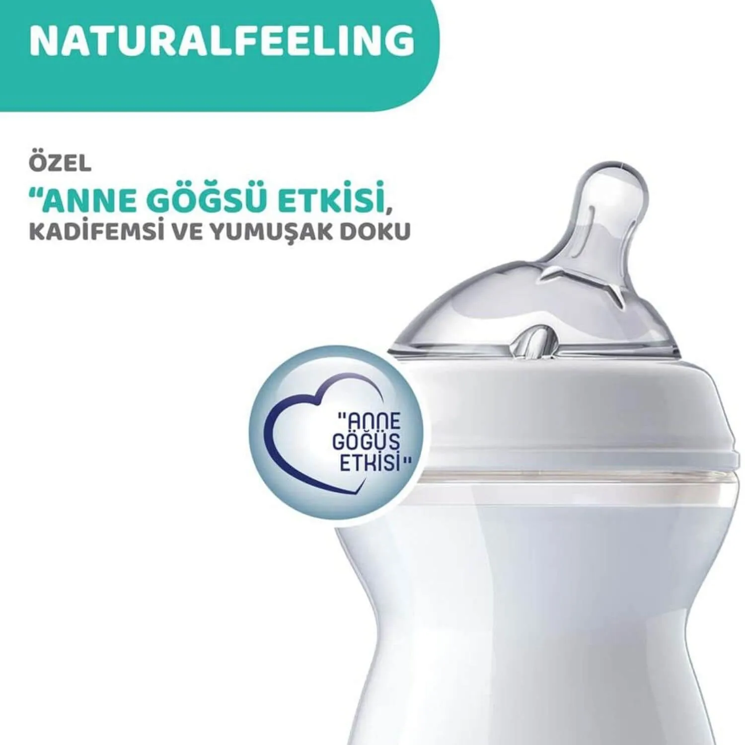 Chicco Natural Feeling Silikon Emzikli PP Biberon 150 ml 0+ Ay