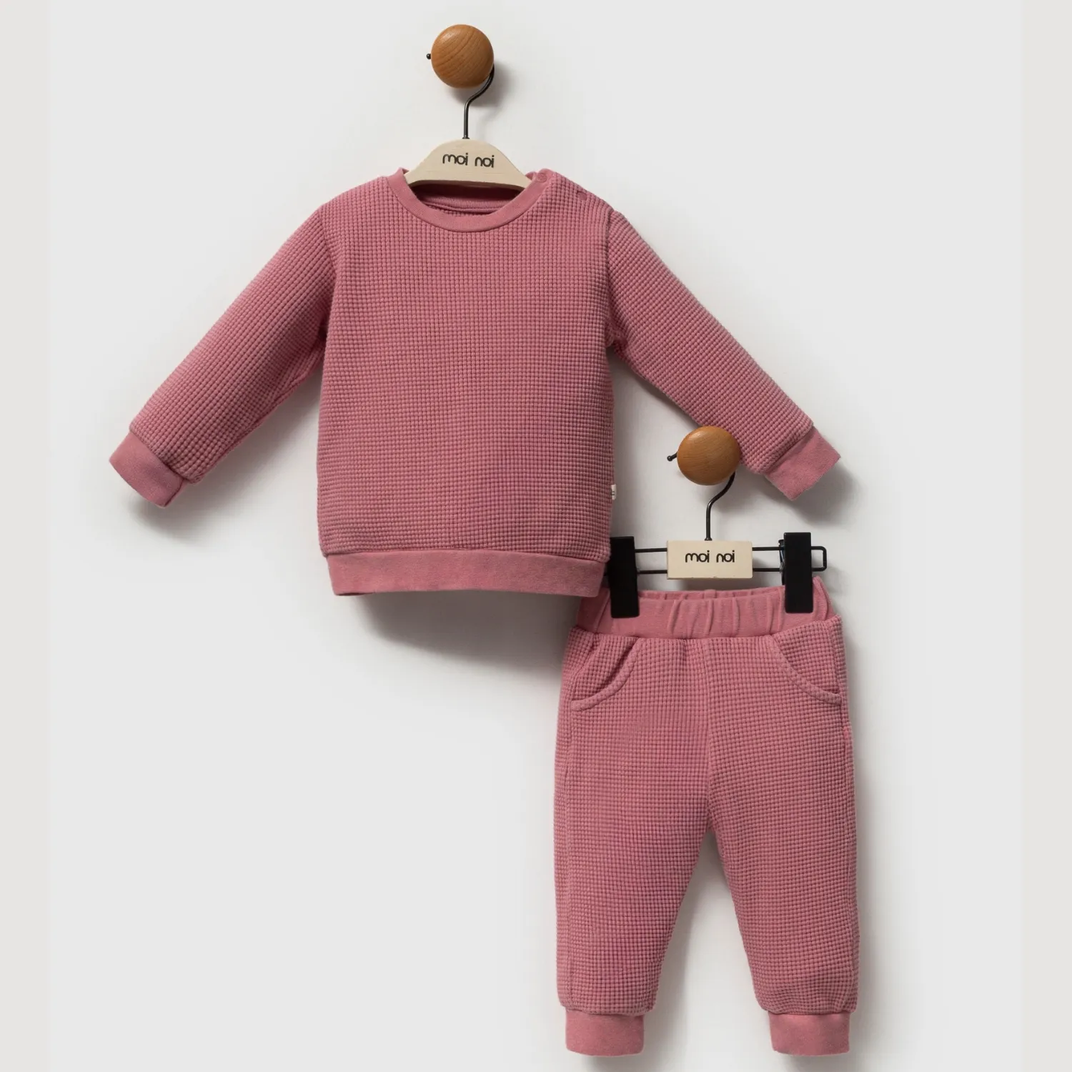 Moi Noi 2li Takım Waffle Mürdüm