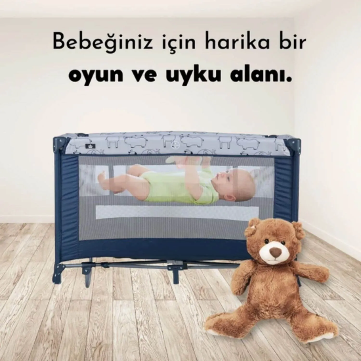Sunny Baby 9156 Seul Oyun Parkı 70x120 cm Lacivert
