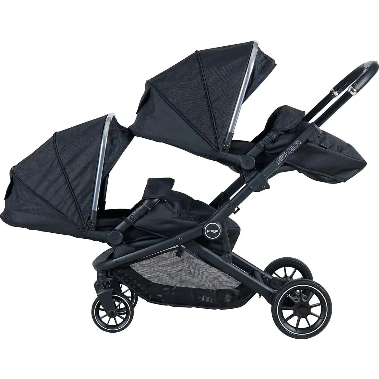 Prego 2223 Ibiza Plus Travel İkiz Bebek Arabası New Siyah