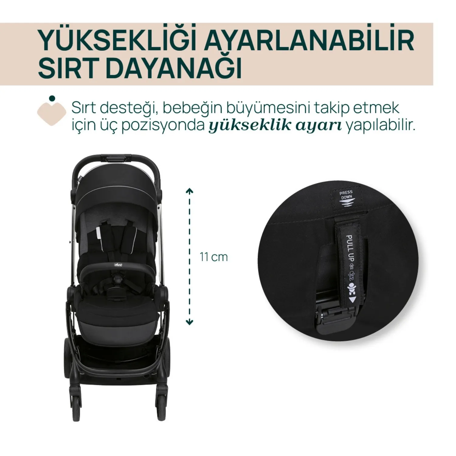 Chicco One4Ever Lounge Bebek Arabası Black Beauty