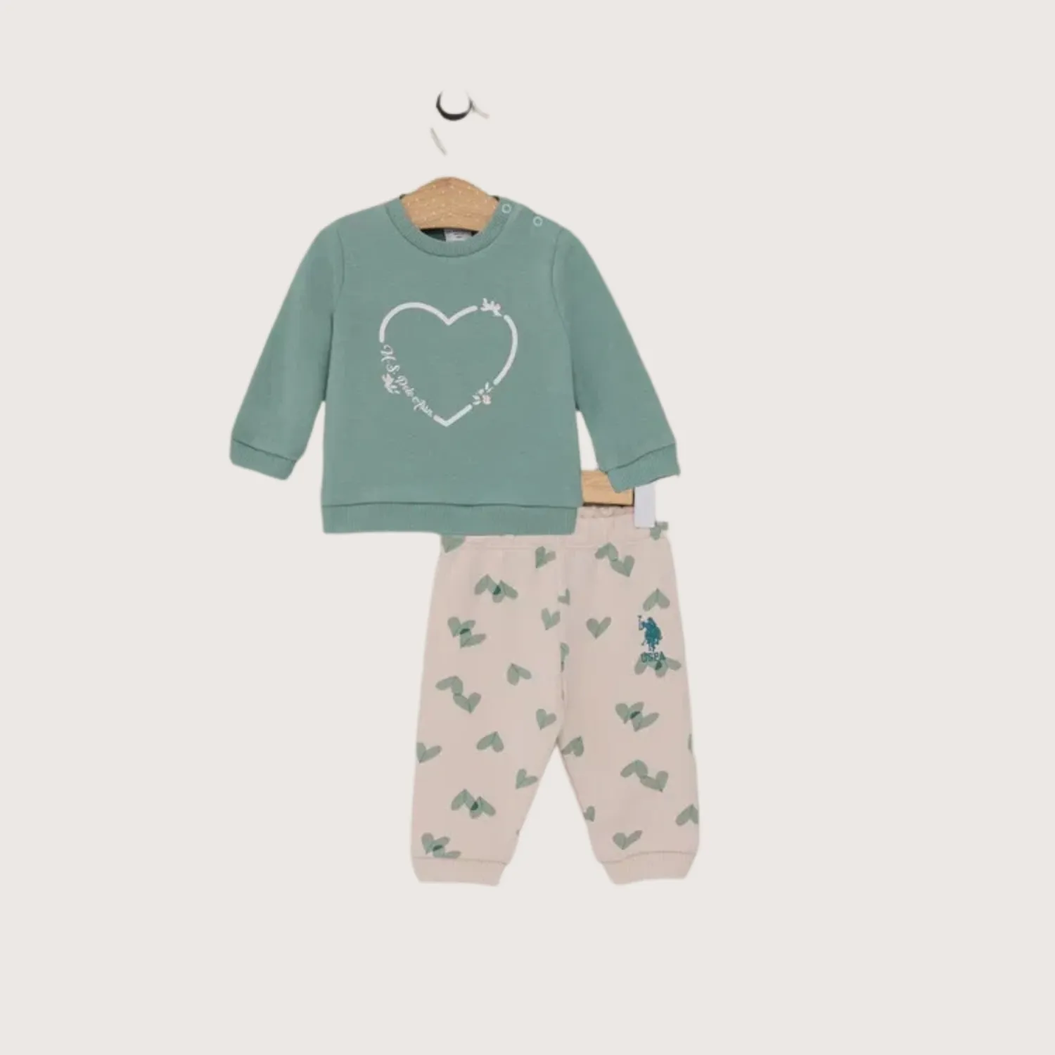 U.S. Polo 2li Takım Uzun Kol Su Yeşili