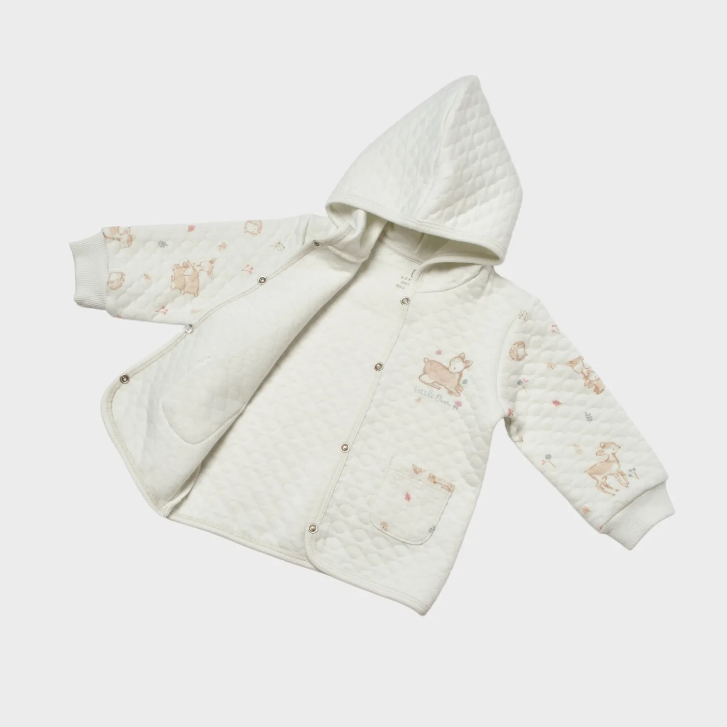 Bibaby Kazak Cardigan Little Deer Mint - Powder