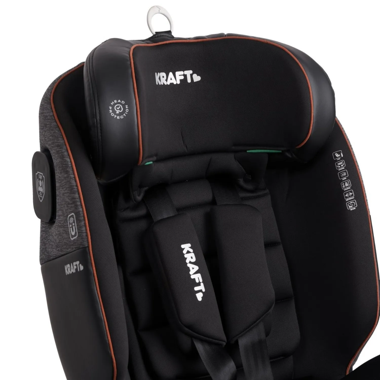 Kraft Galler I-Size Oto Koltuğu 0-36 Kg Koyu Gri