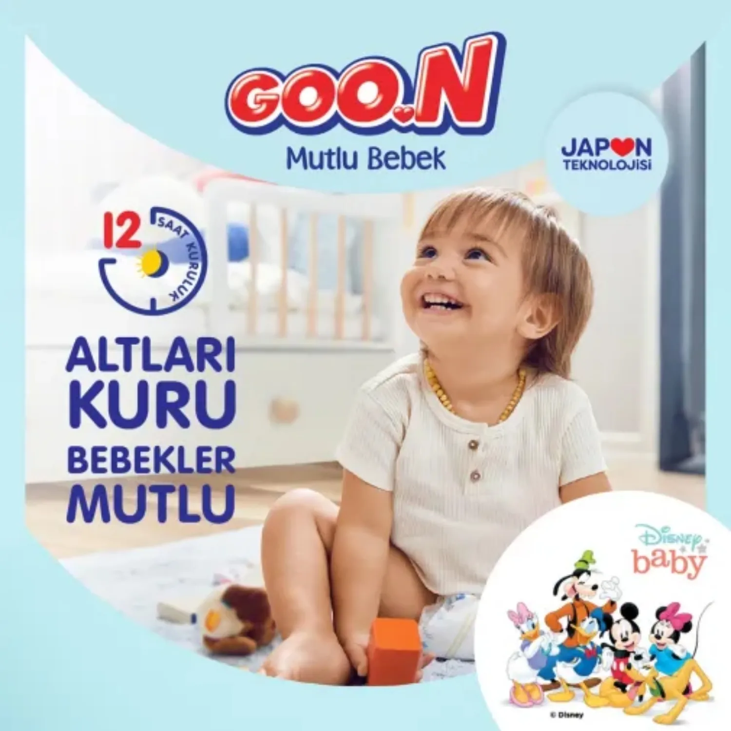 Goon Mutlu Bebek Bebek Bezi 3 Beden 7-12 Kg 100lü Aylık Fırsat Paketi